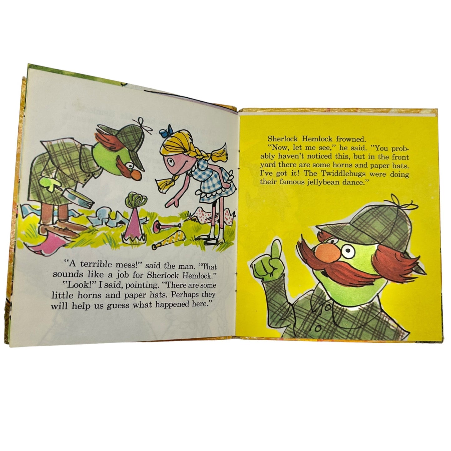 Sesame Street 1972 Sherlock Hemlock The Great Twiddleburg Mystery Hardcover Book