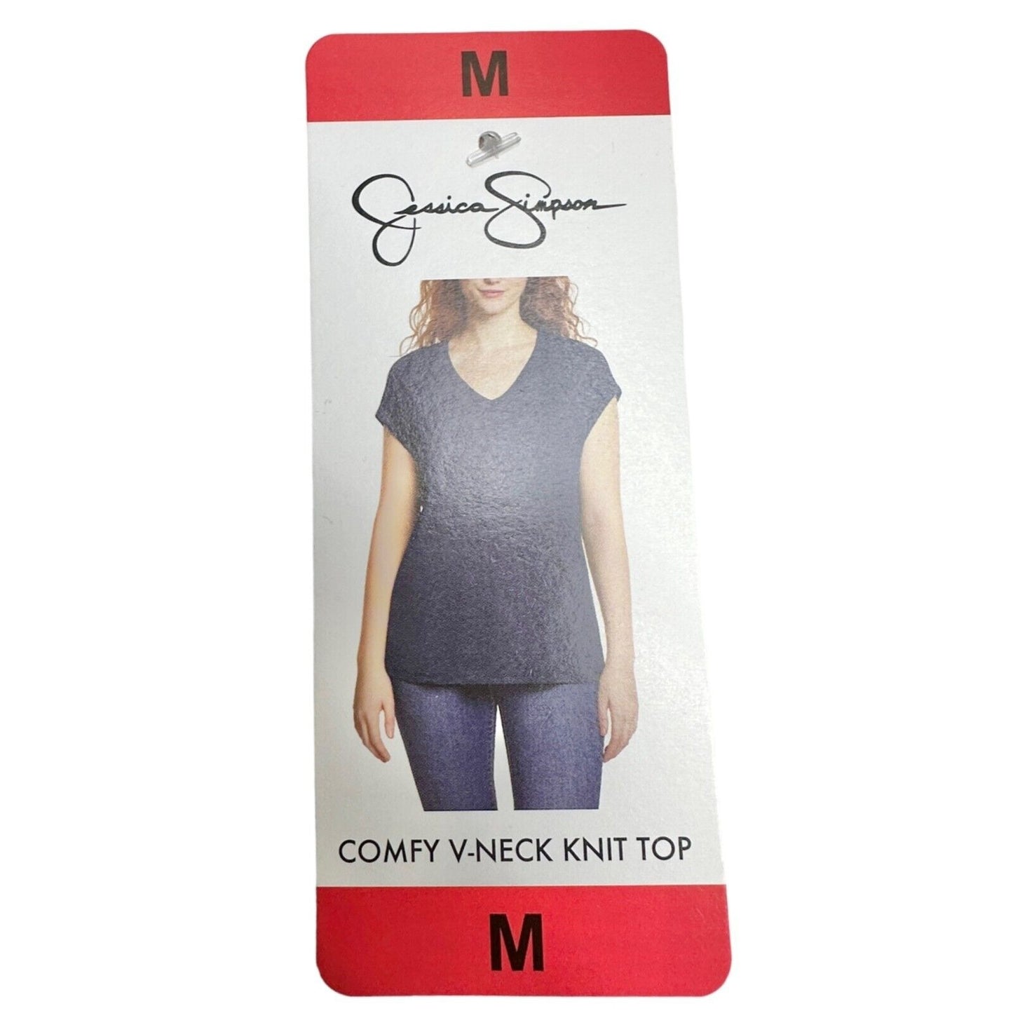 Jessica Simpson Set 2 Shirts Women's Medium Mood Indigo Burnt Sienna V-neck NWT