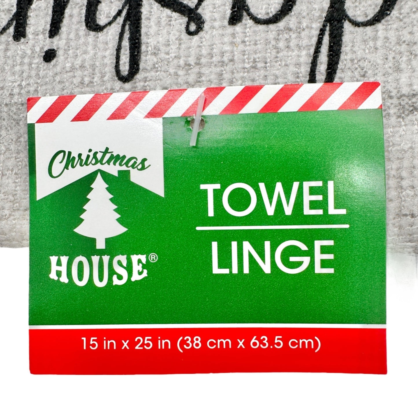 Christmas Winter Set Kitchen Towel 15x25 plus 2 Matching Tree Themed Ornaments
