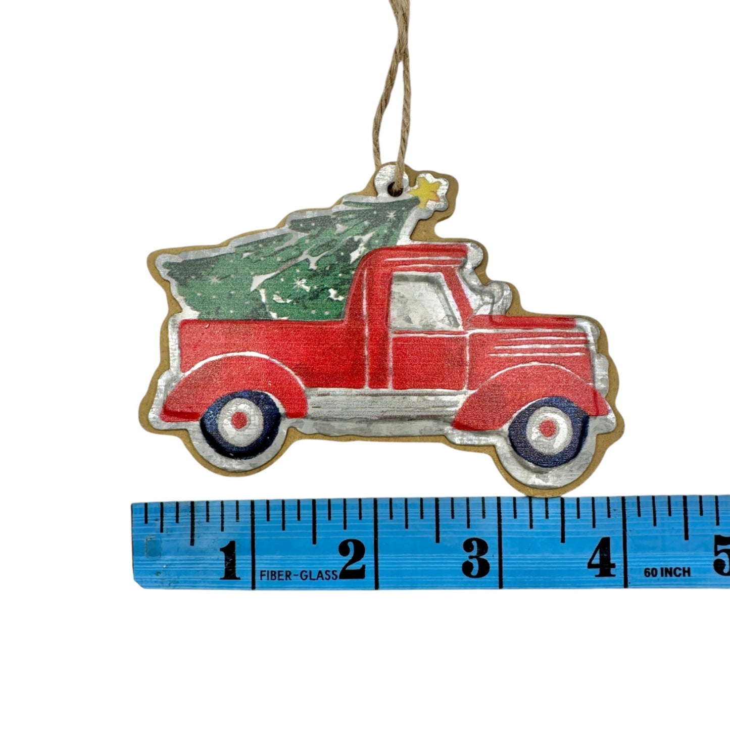 Christmas Winter Set Kitchen Towel 15x25 plus 2 Matching Tree Themed Ornaments