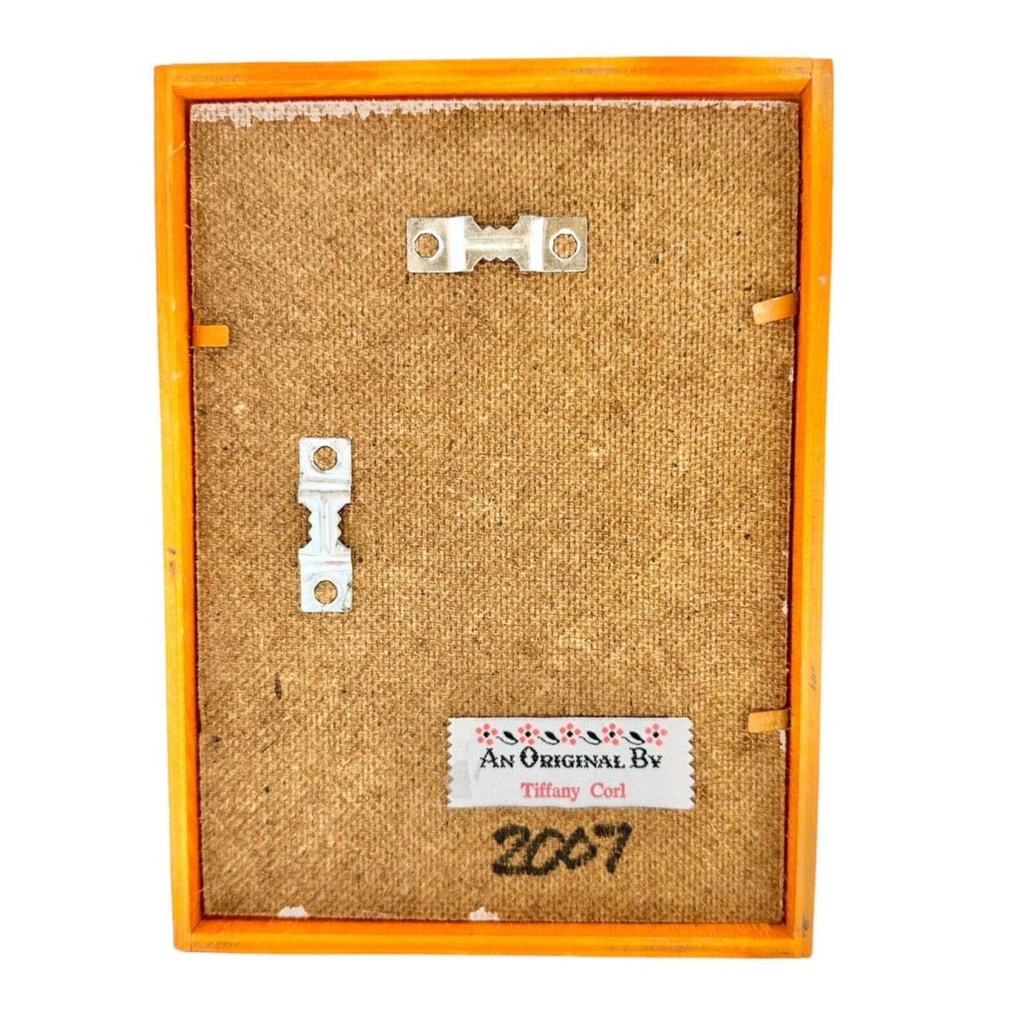 Halloween Handmade Shadow Box 7.5 x 5.5 x 3 in Orange Black Pumpkin