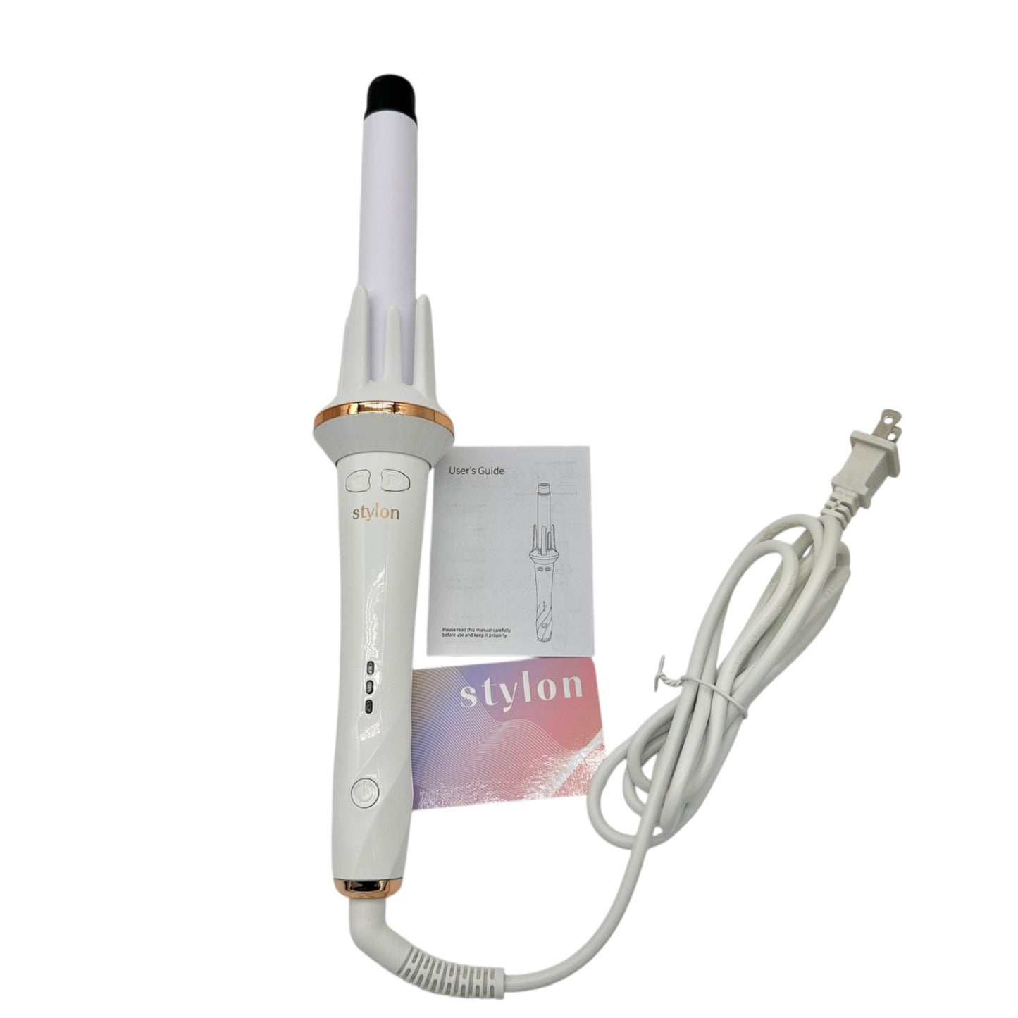 Stylon Ceramic Rotating Hair Curler Dual Button Control 3 Temperature Modes