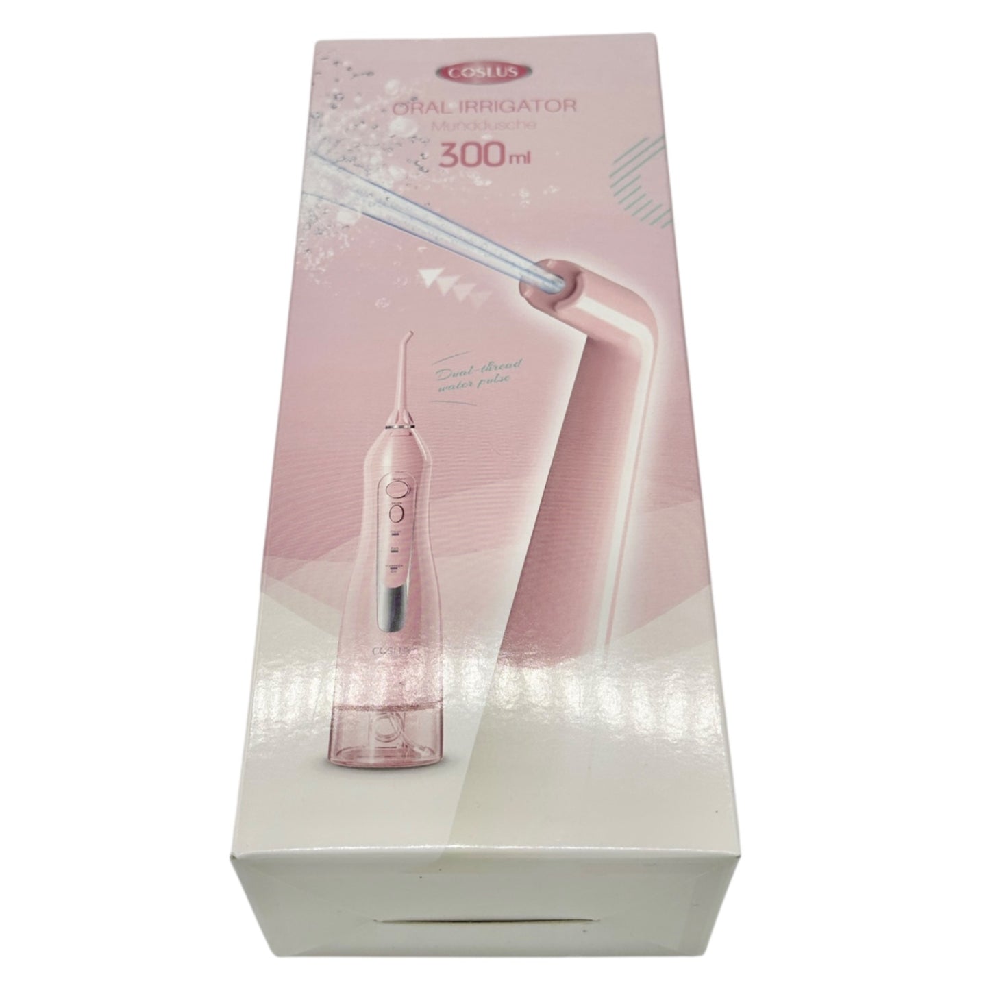 Coslus Oral Irrigator Cordless BPA-Free 300ml Water Tank Lg Battery Mint Green