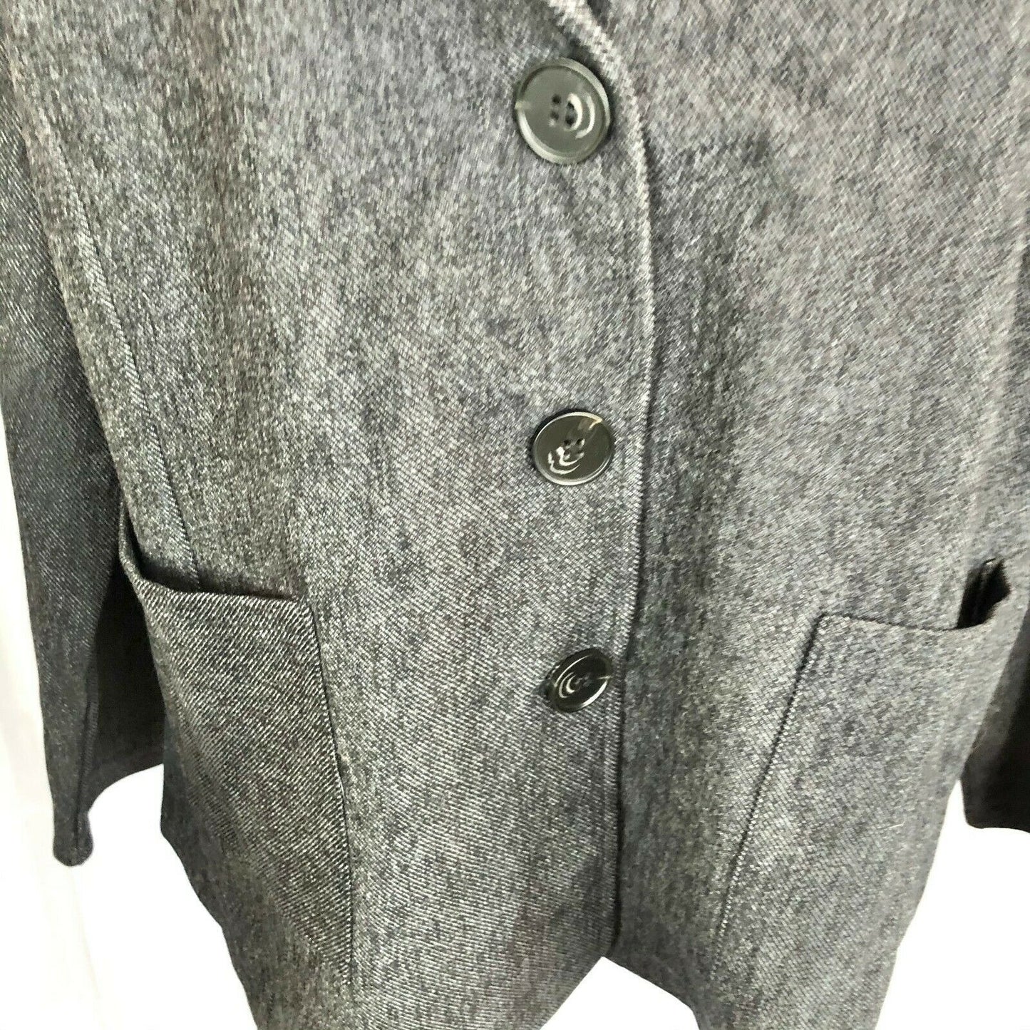 Lily By Firmiana Womens Gray 3XL Blazer Jacket With Button Closure & Pockets