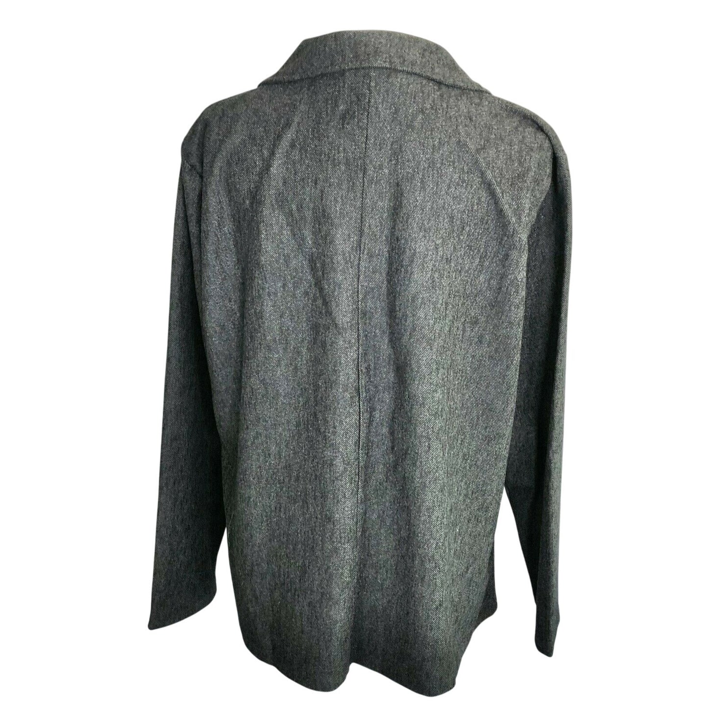Lily By Firmiana Womens Gray 3XL Blazer Jacket With Button Closure & Pockets
