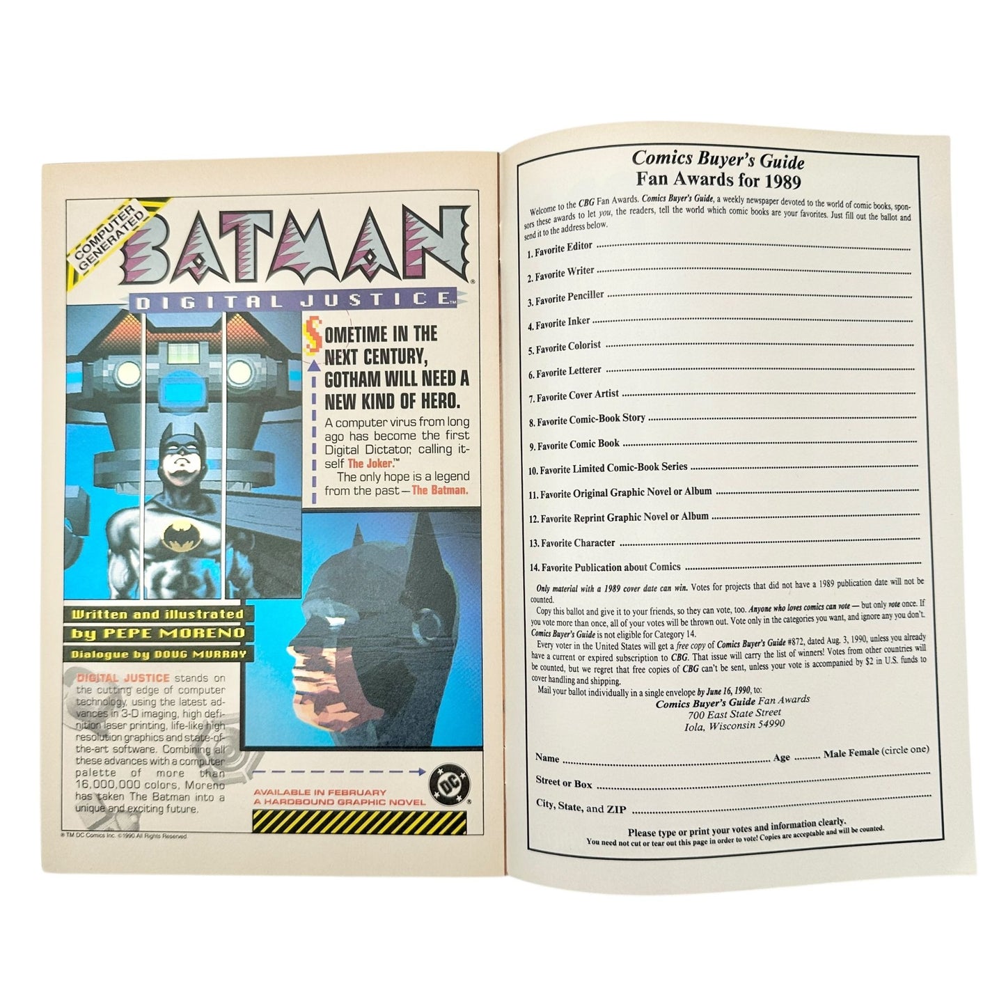 Batman Legends Of The Dark Knight Gothic Part 1 of 5 No 6 Apr 1990 DC Comics