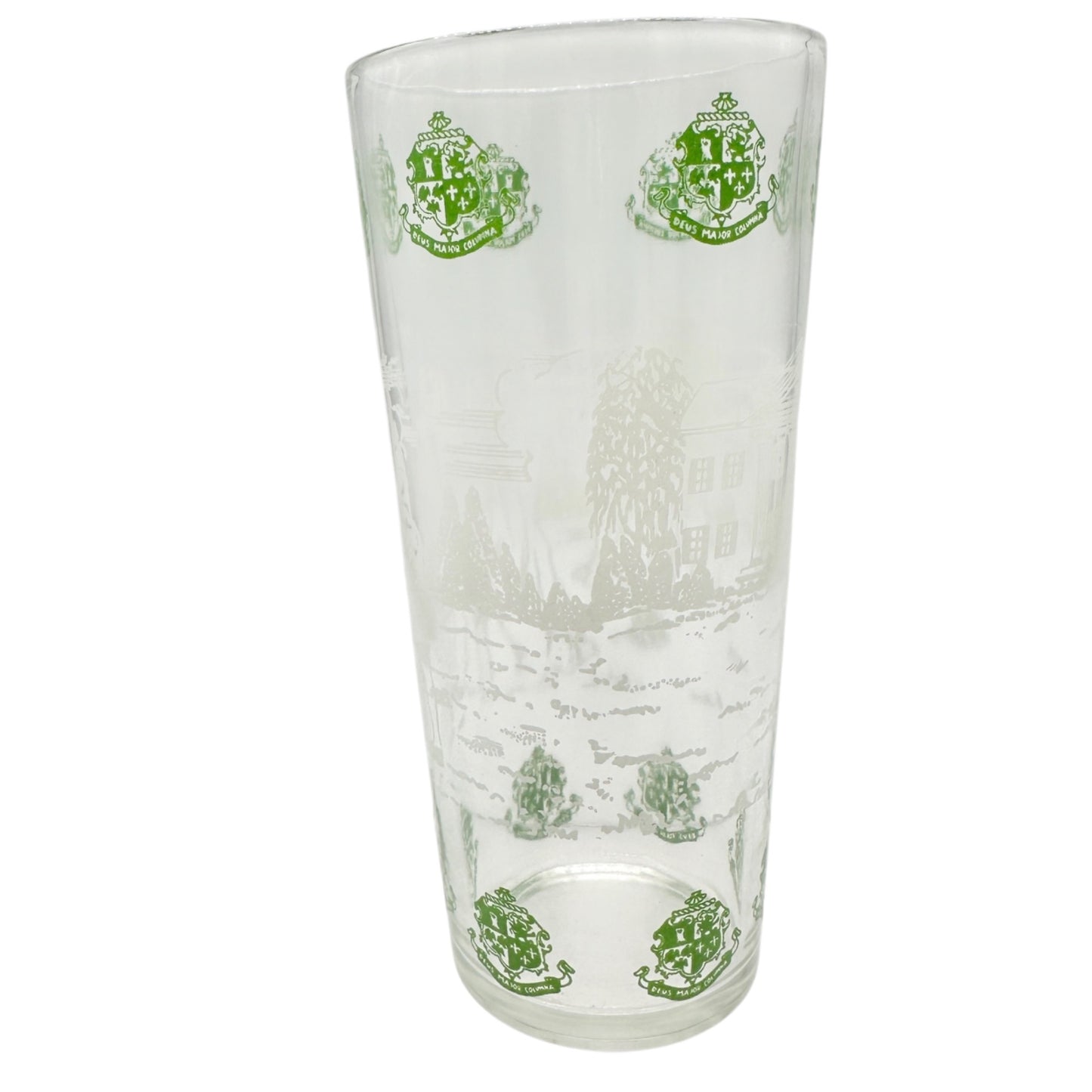 1960s Set of 5 Glasses 12 oz Deus Major Columna God is the Greatest of Supports