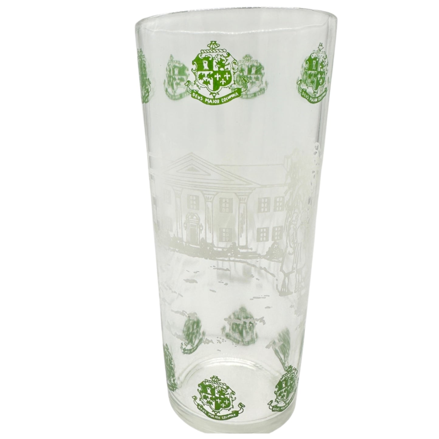 1960s Set of 5 Glasses 12 oz Deus Major Columna God is the Greatest of Supports