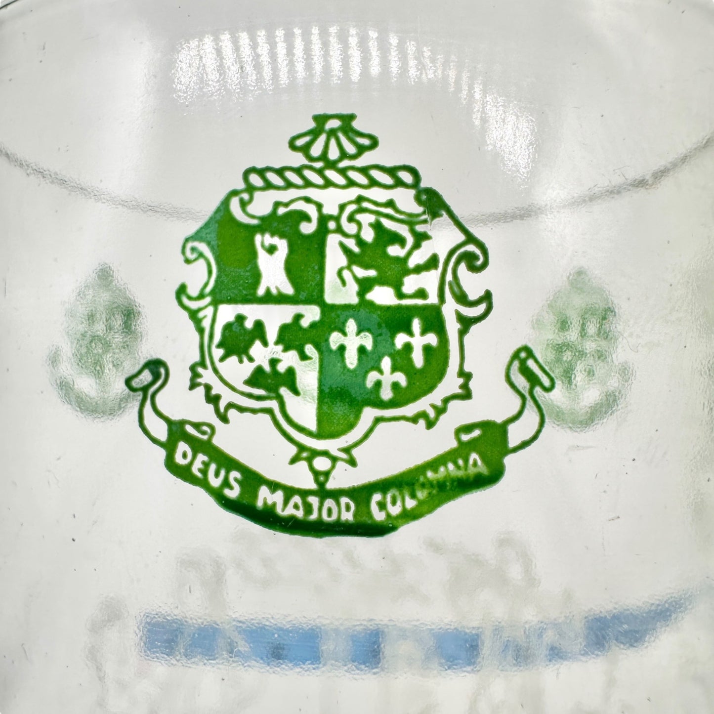 1960s Set of 5 Glasses 12 oz Deus Major Columna God is the Greatest of Supports