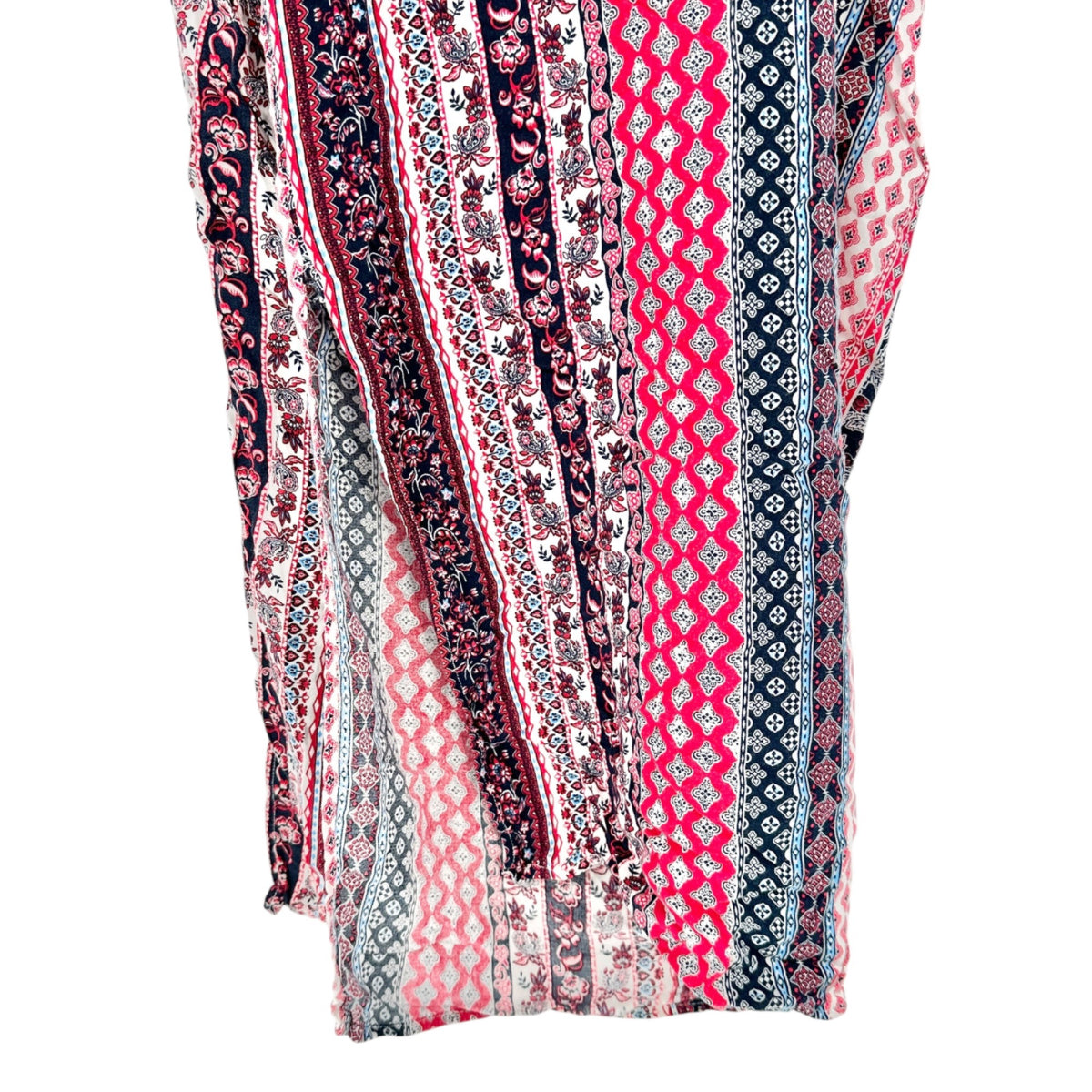Westport Wide Leg Pants Womens 2X Boho Print Elastic Waist Lightweight Rayon