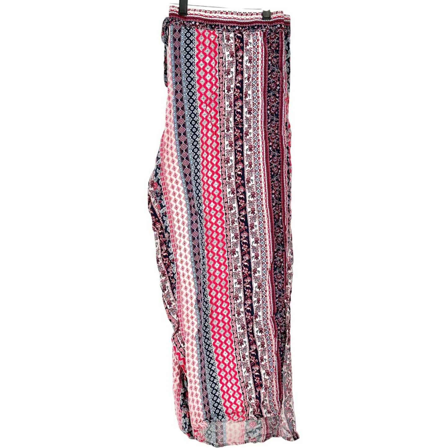 Westport Wide Leg Pants Womens 2X Boho Print Elastic Waist Lightweight Rayon