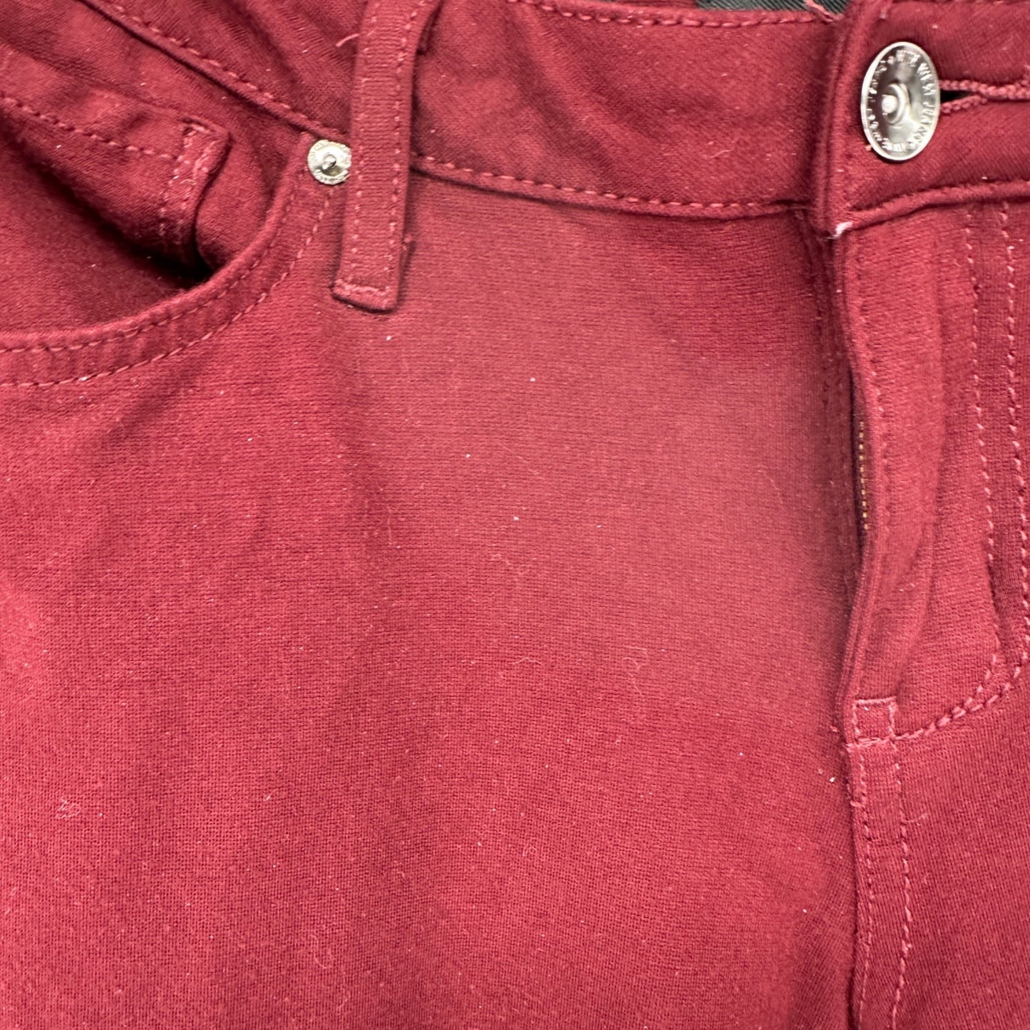 Nine West Jeans Cigarette Fit Skinny Leg Womens Size 10 Red Rayon Nylon Spandex