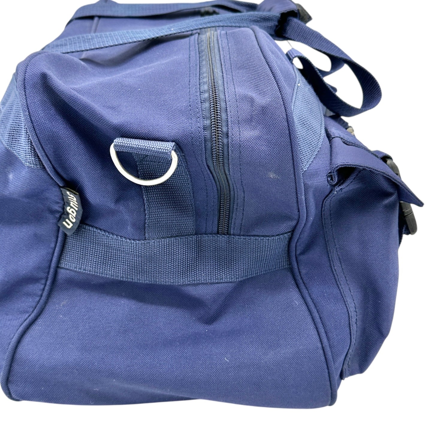 Shugon Blue Travel Duffel Bag Detachable Strap Multiple Compartments 19x11x9