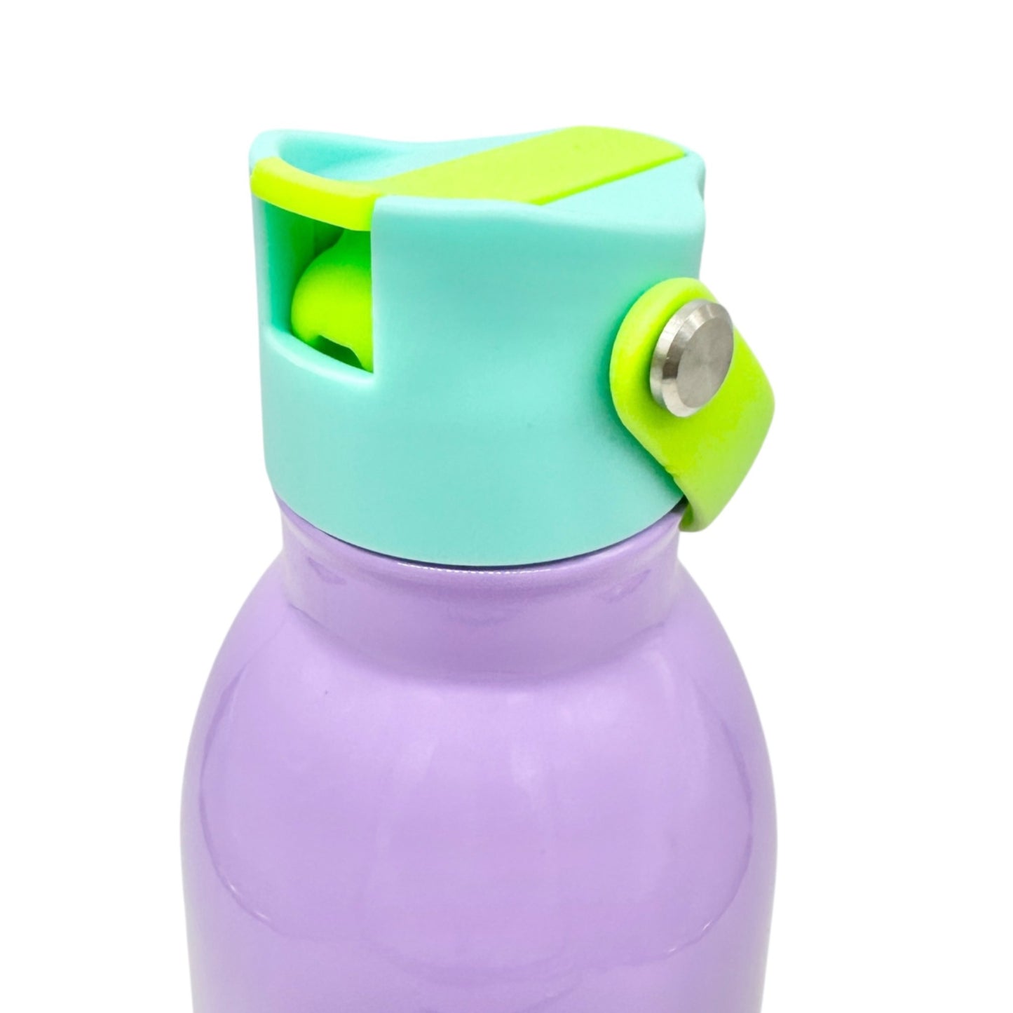 Swig 26 Oz Purple Stainless Steel Water Bottle Green Flip Straw Lid Carry Handle