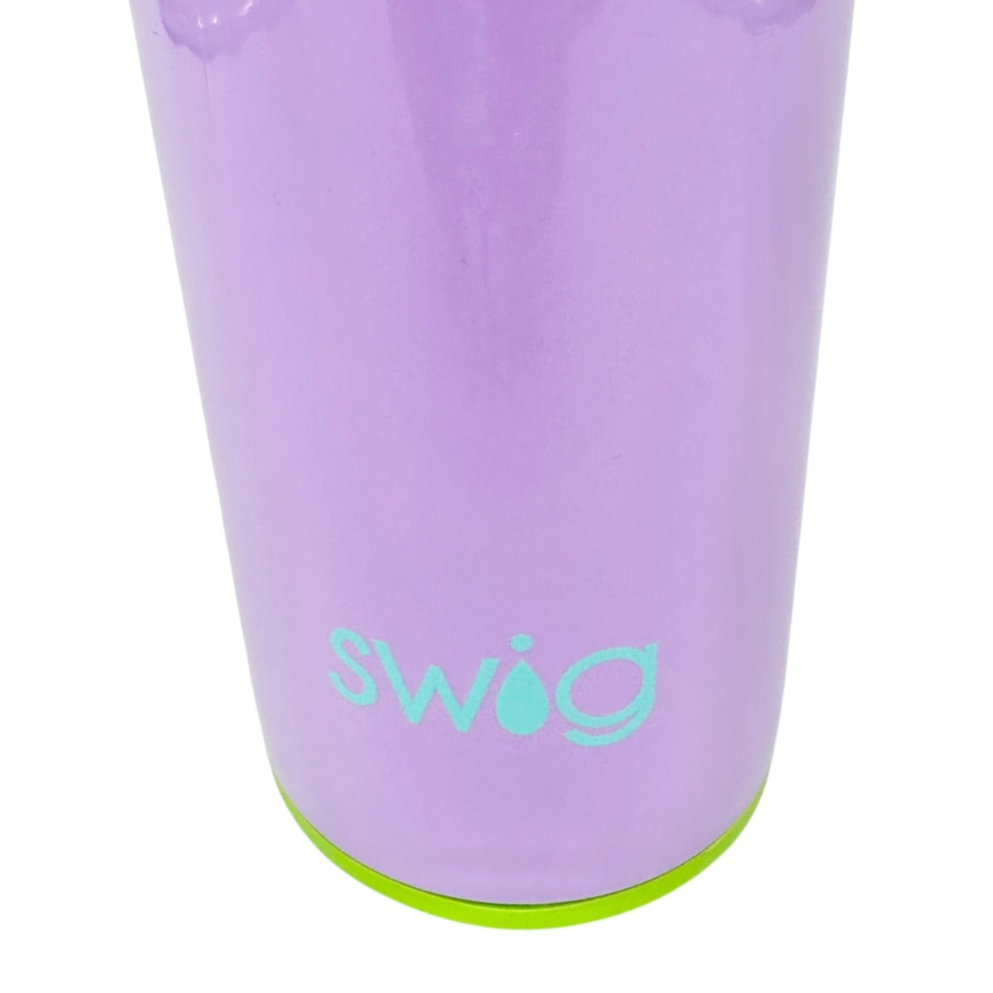 Swig 26 Oz Purple Stainless Steel Water Bottle Green Flip Straw Lid Carry Handle