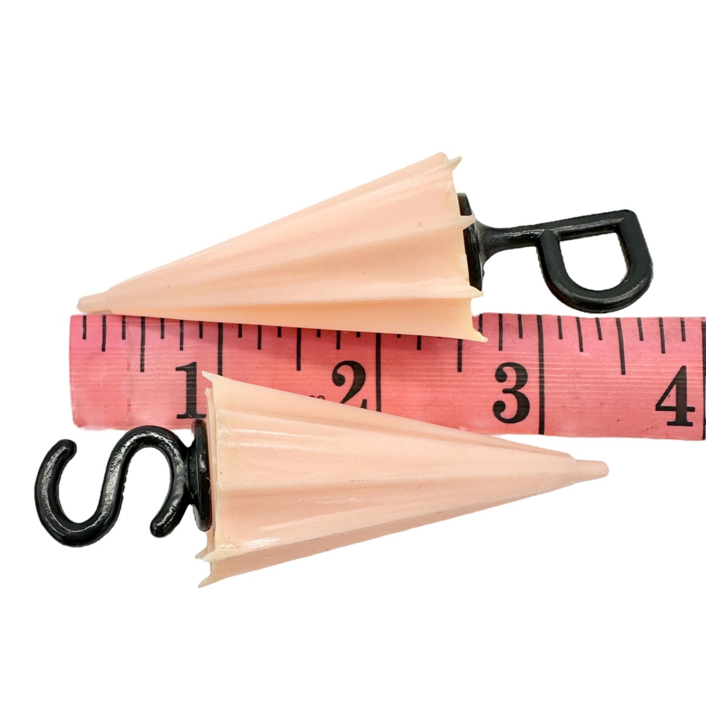 Vintage Novelty Umbrella Salt Pepper Shakers Stand Rain Boots Pink Black Plastic