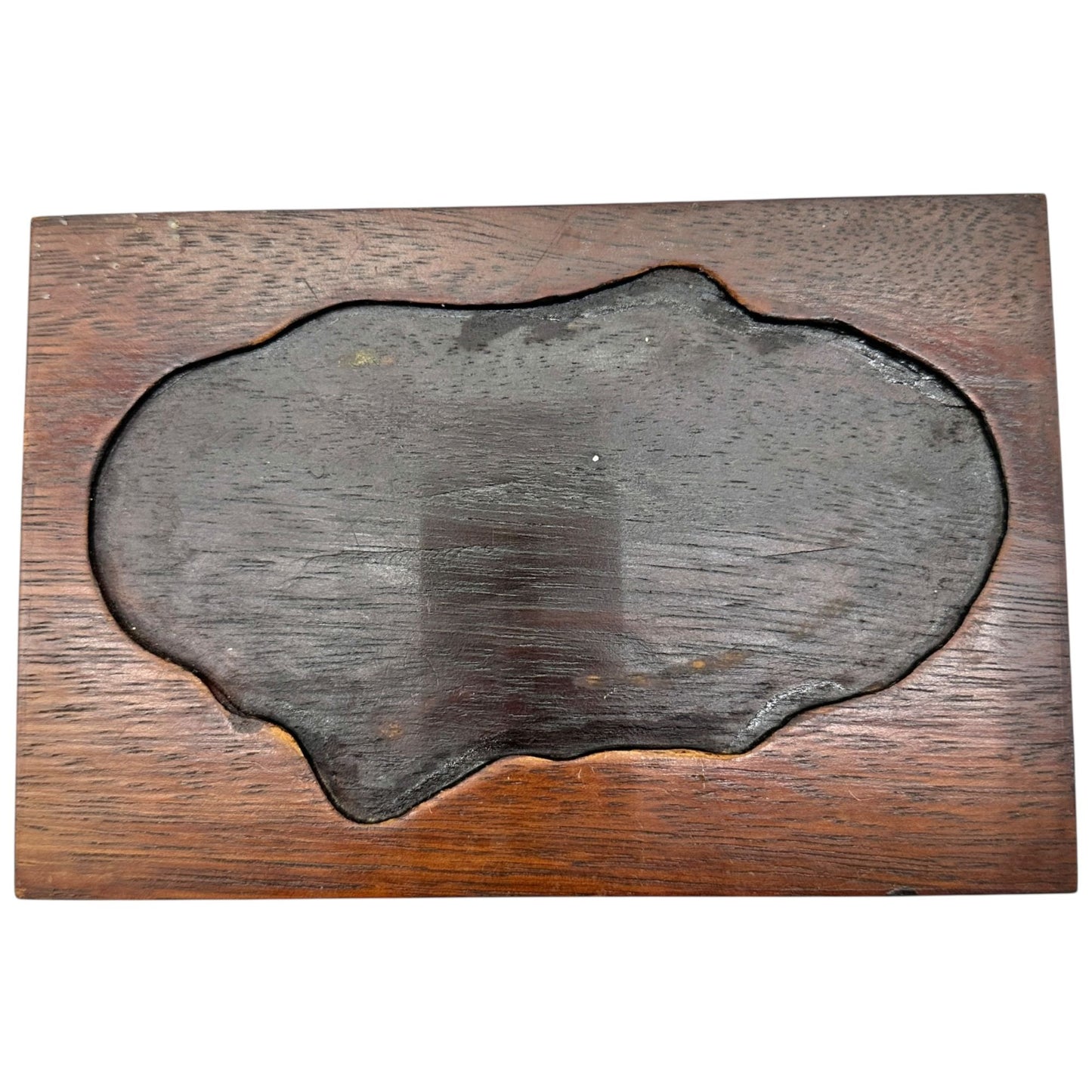 Vintage Heavy Cast Iron Duck with Patina Finish on Wood Base
