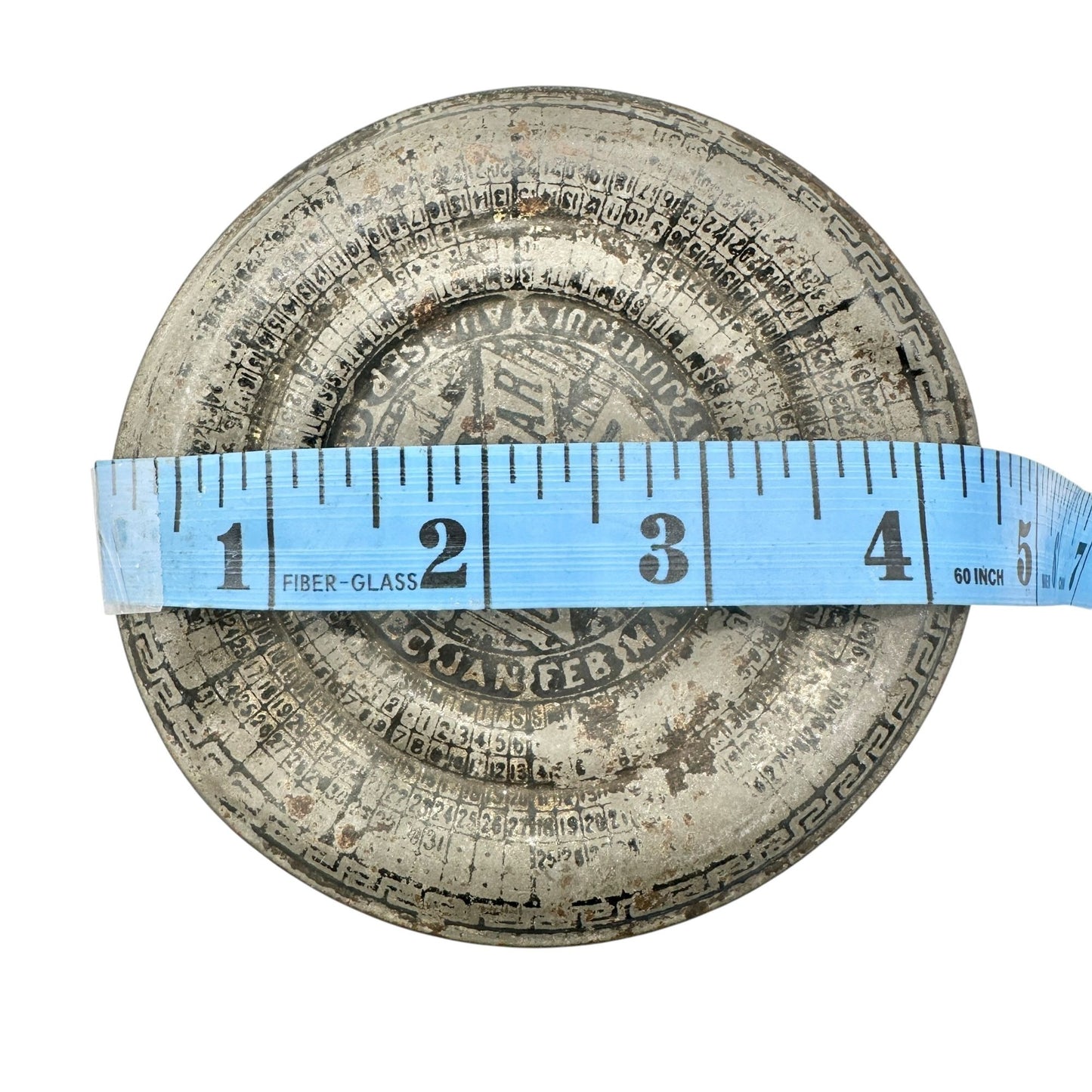 Antique Calendar 1876 1877 Metal Tin Embossed Bryant & May Collectible Storage