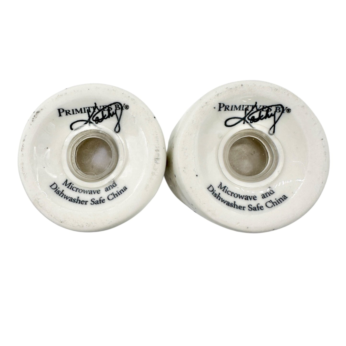Primitives by Kathy Christmas Merry and Bright Ceramic Salt and Pepper Shakers