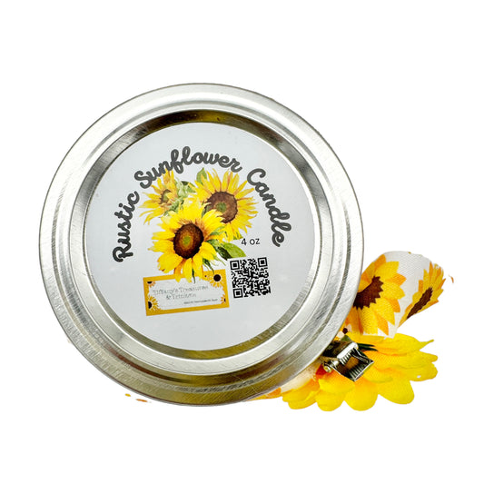 Tiffany's Treasures & Trinkets Candle Rustic Sunflower 4oz Soy