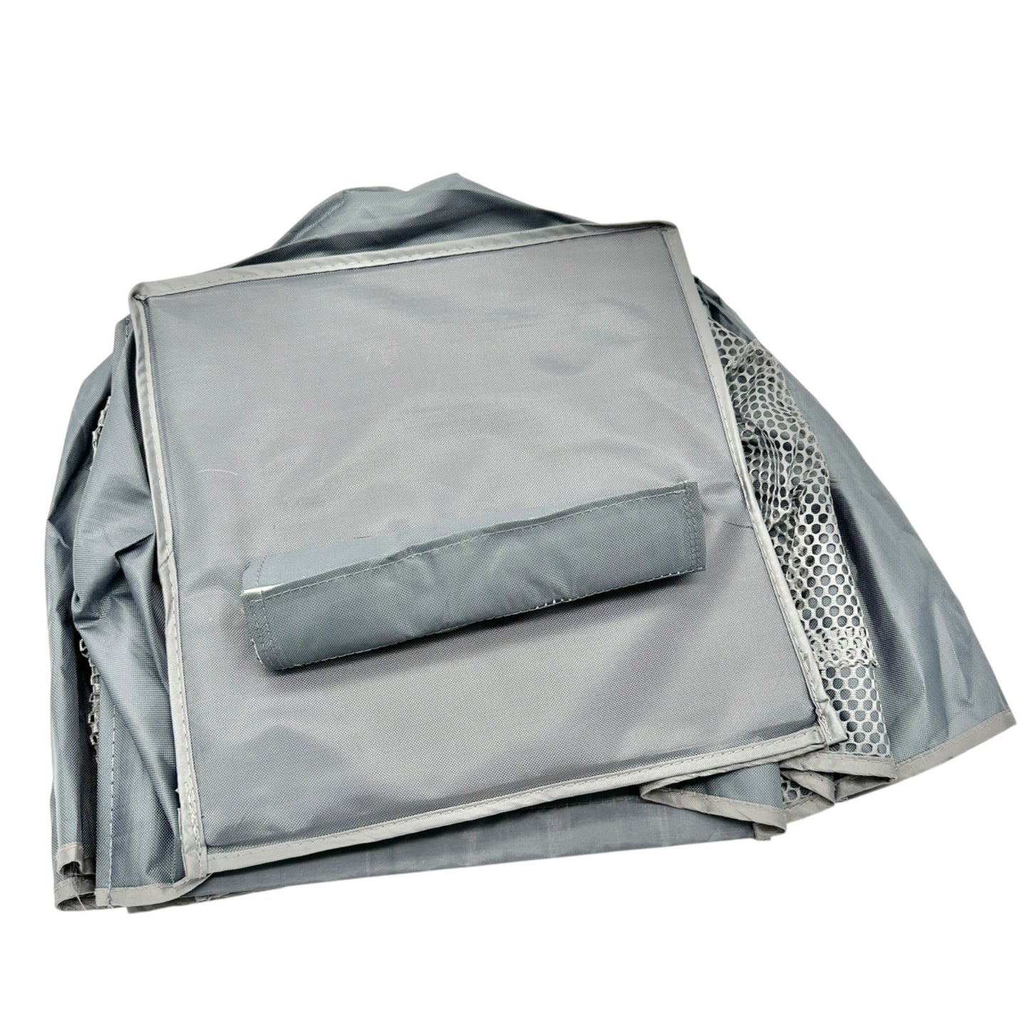 Hanging Closet Organizer Side Mesh Pockets Storage Gray Foldable & Collapsible