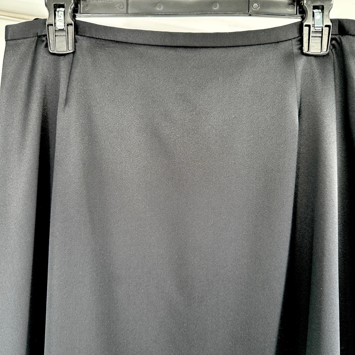 Kay Unger New York Floor Length Maxi Skirt Womens 12 Black Lined Silk Formalwear