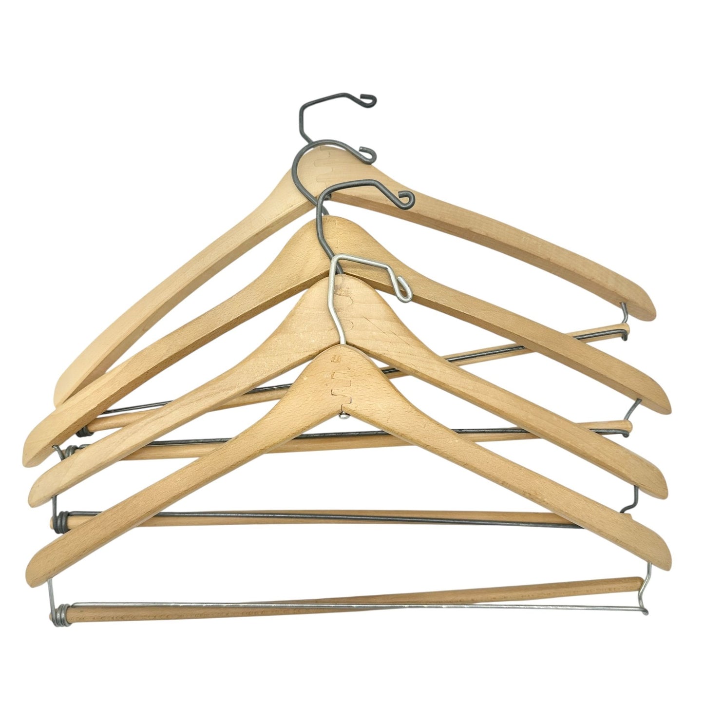 Vintage Wooden Suit Hangers Bundle Of 4 By John H. Batts Co. for Menswear Suits