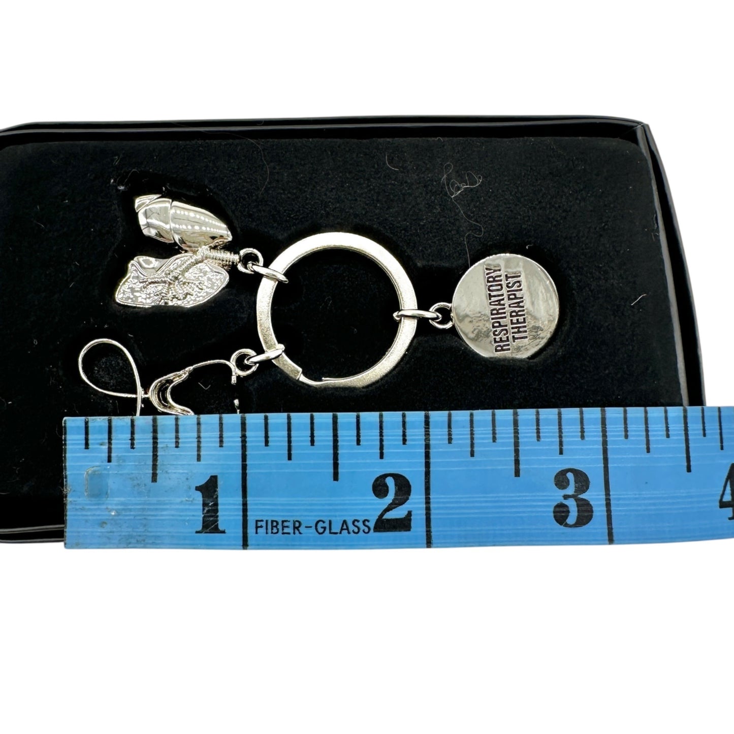 Respiratory Therapist Keychain Lung Stethoscope Charms For Medical Professionals