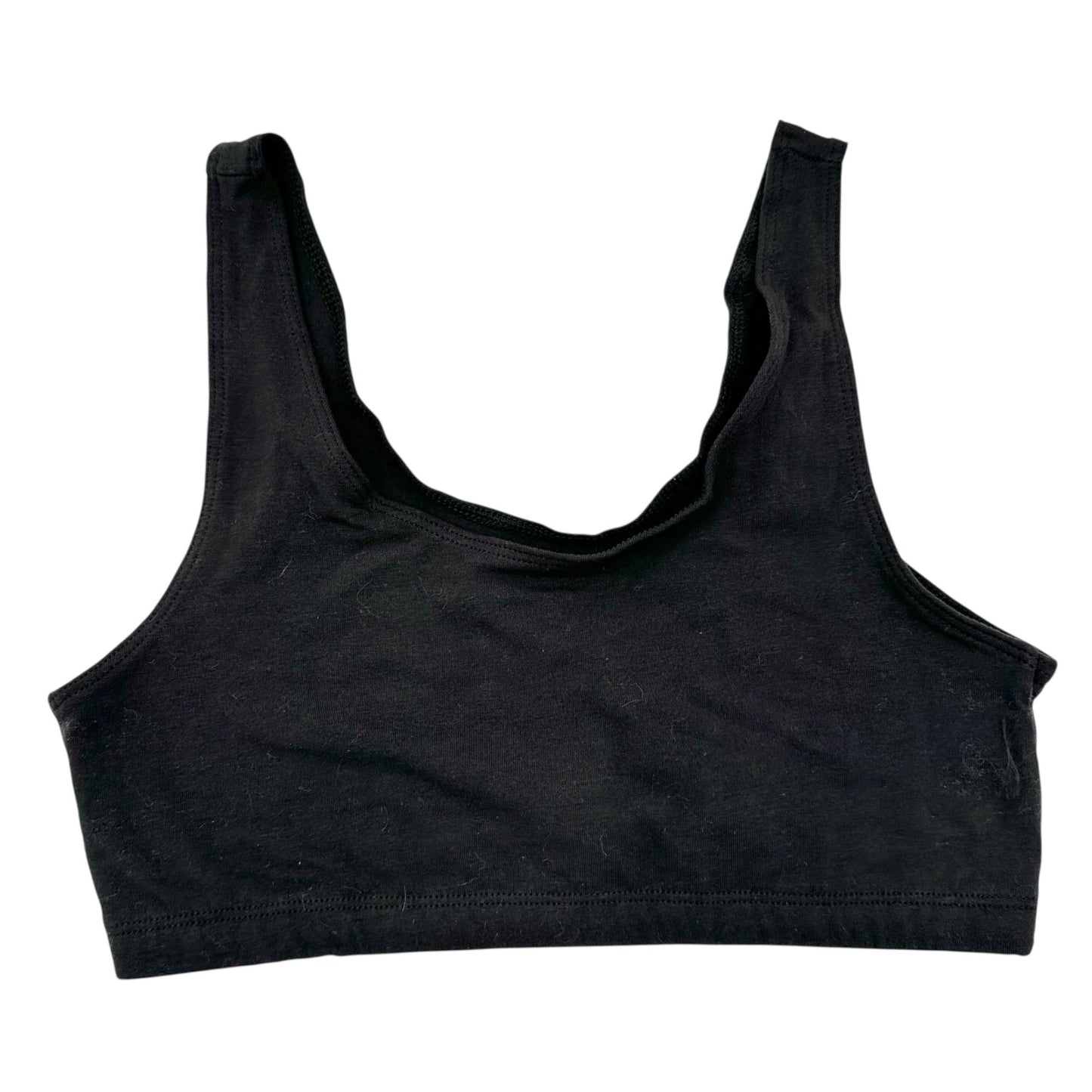 Hanes Set Of 2 Sports Bras Womens Large Black Cotton Spandex Blend