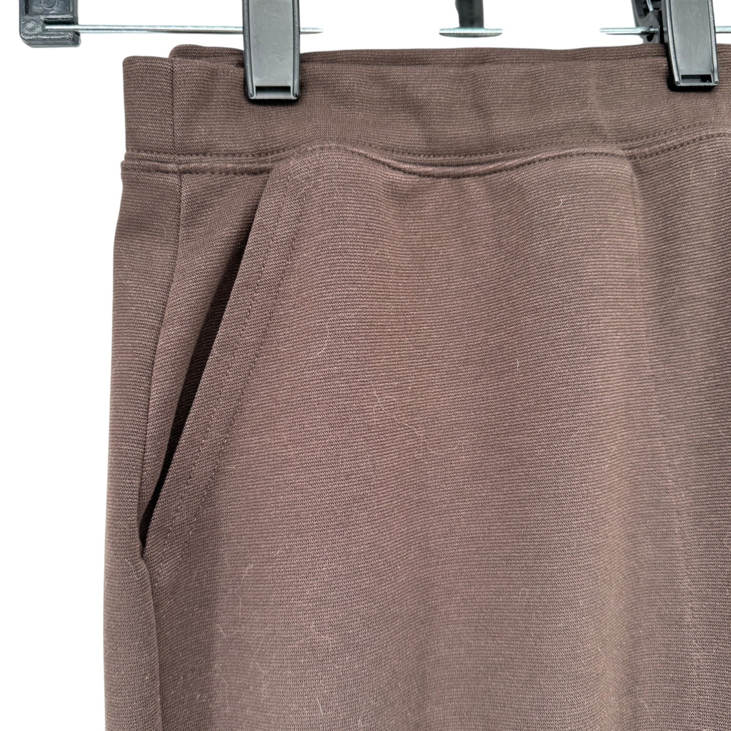Woman Within Pants Womens 26W Tall Brown Wide-Leg Pull-On Poly Rayon Spandex