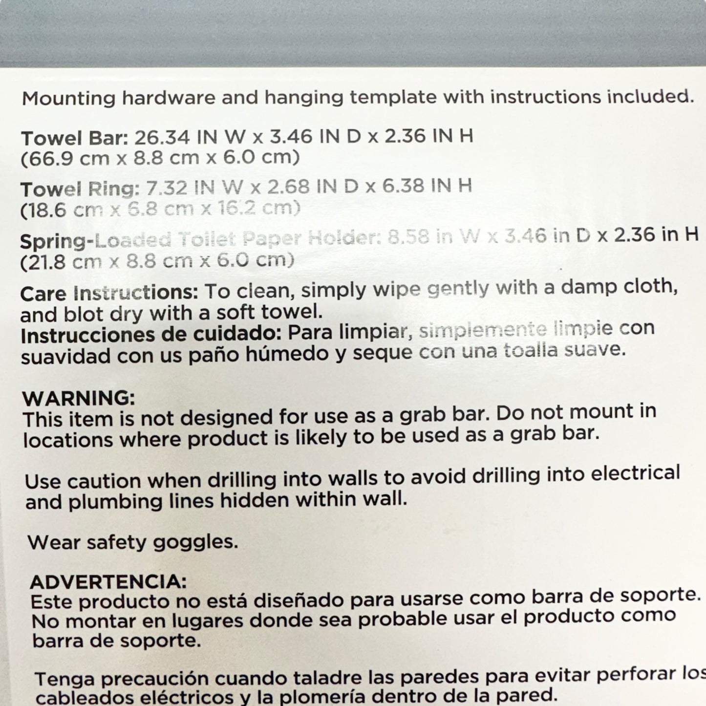 Better Homes & Gardens Cameron 3-Piece Bathroom Hardware Set Chrome Finish NEW