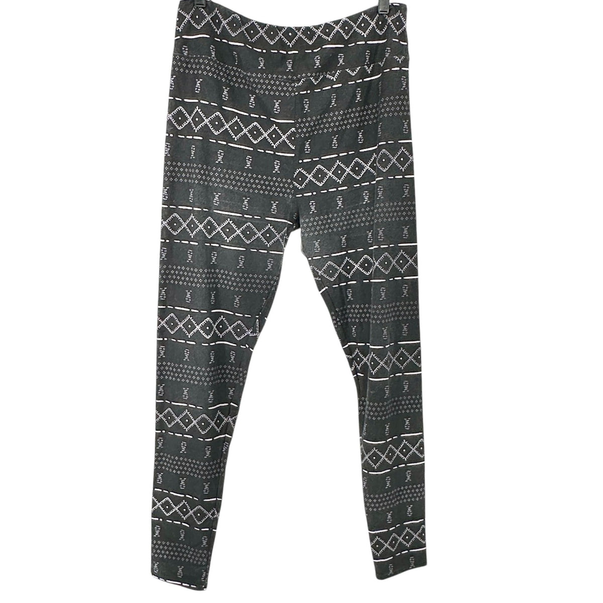LuLaRoe Leggings Womens Tall and Curvy Black White Geometric Print Stretchy Soft