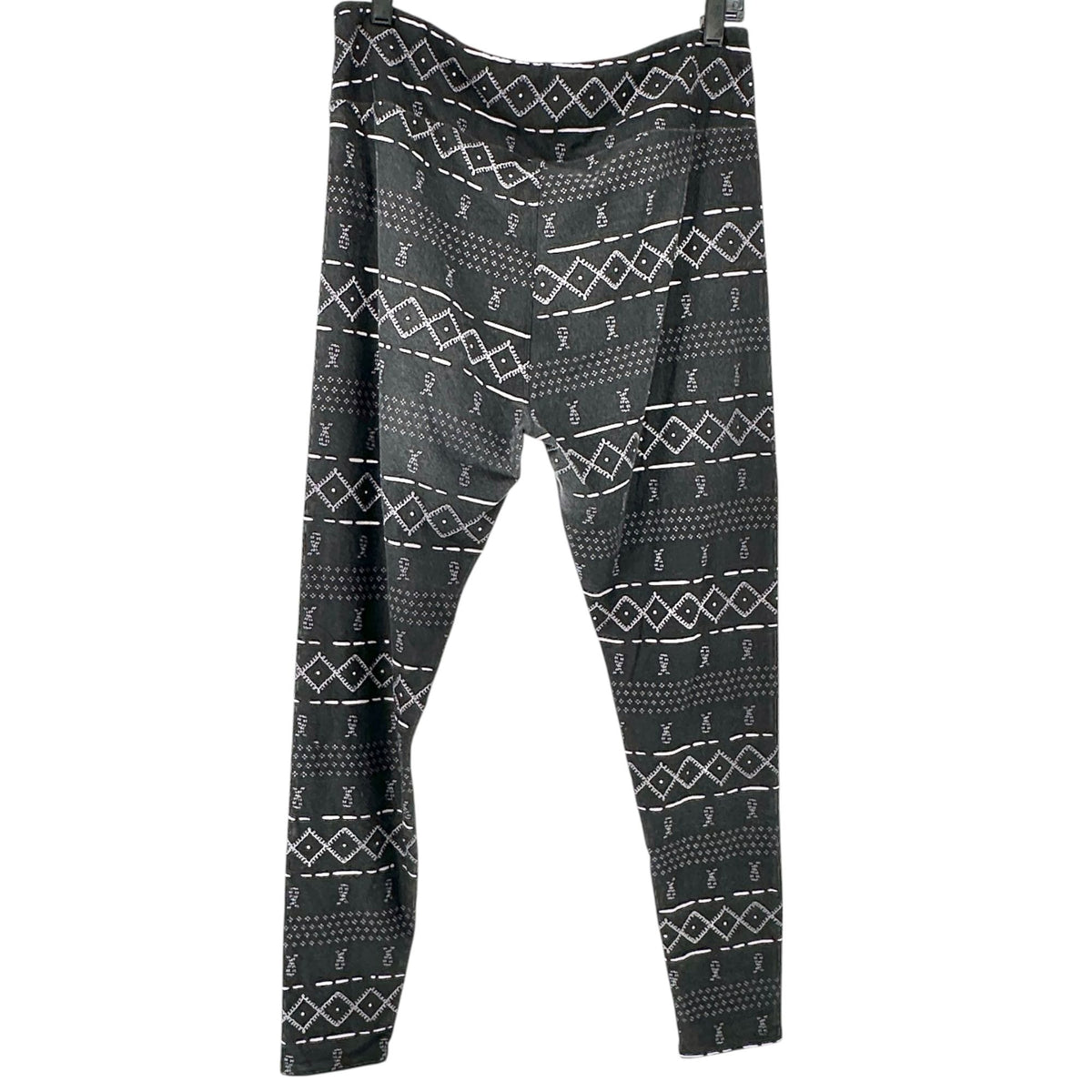 LuLaRoe Leggings Womens Tall and Curvy Black White Geometric Print Stretchy Soft