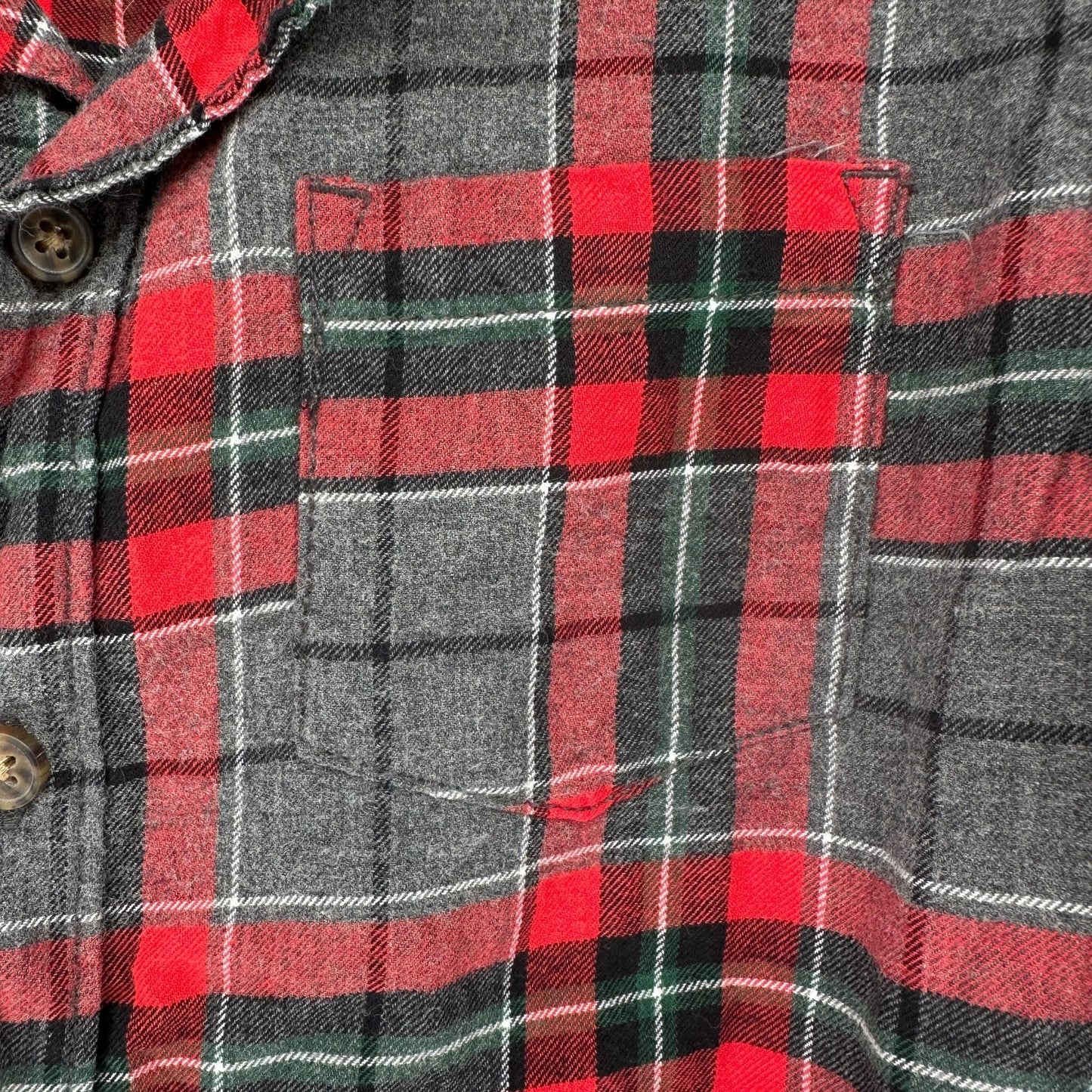 Carters Button Up Shirt Boys Size 8 Gray Red Plaid Cotton Casual Long Sleeve
