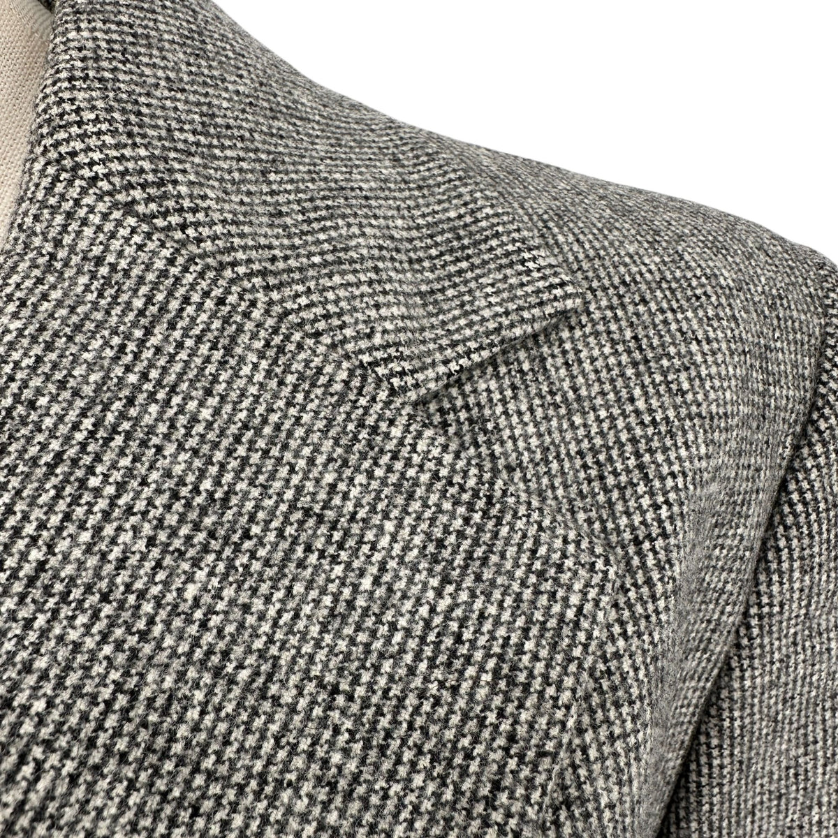 Piazza Sempione Blazer Size 10 Italian Wool Blend Gray Herringbone Tailored Fit
