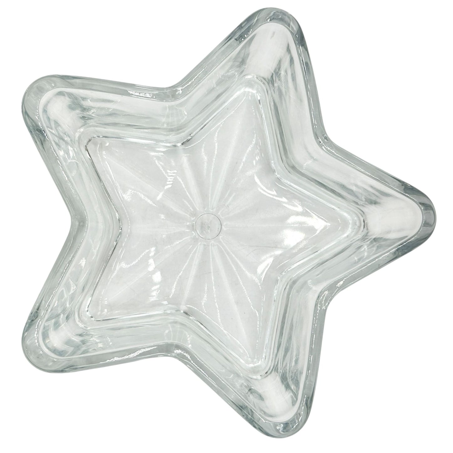 Star-Shaped Clear Glass Bowl For Serving Or Decor 6 Inches Wide Festive Holiday