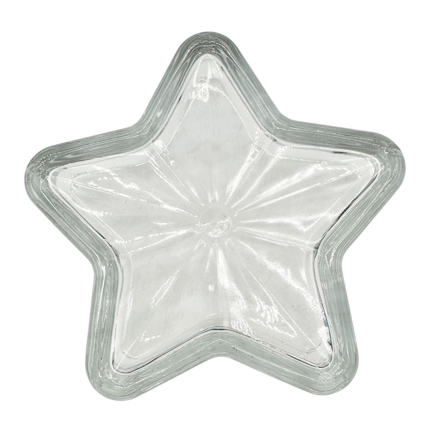 Star-Shaped Clear Glass Bowl For Serving Or Decor 6 Inches Wide Festive Holiday