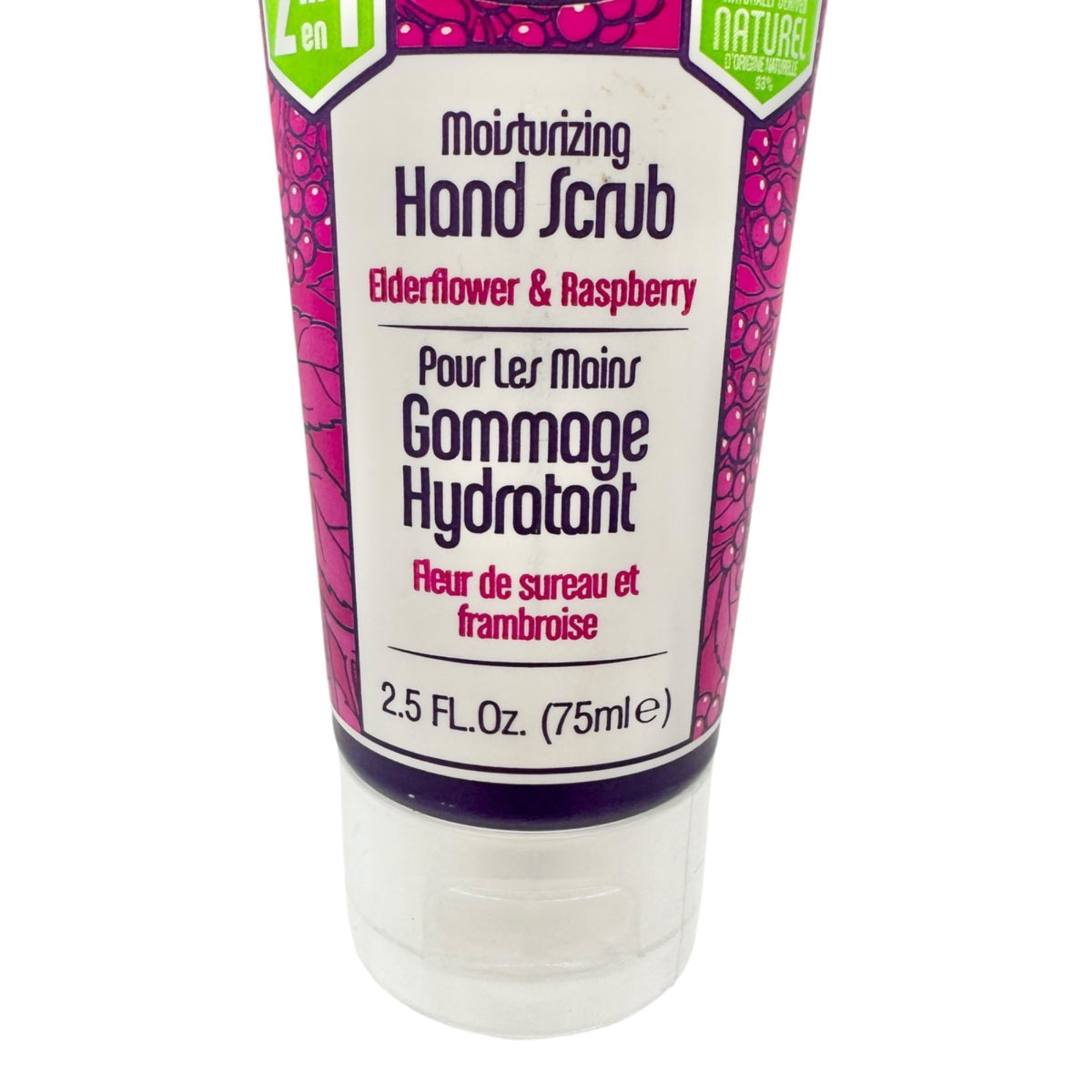 Moisturizing Hand Scrub Elderflower and Raspberry 2-In-1 Human+Kind 2.5 Fl Oz