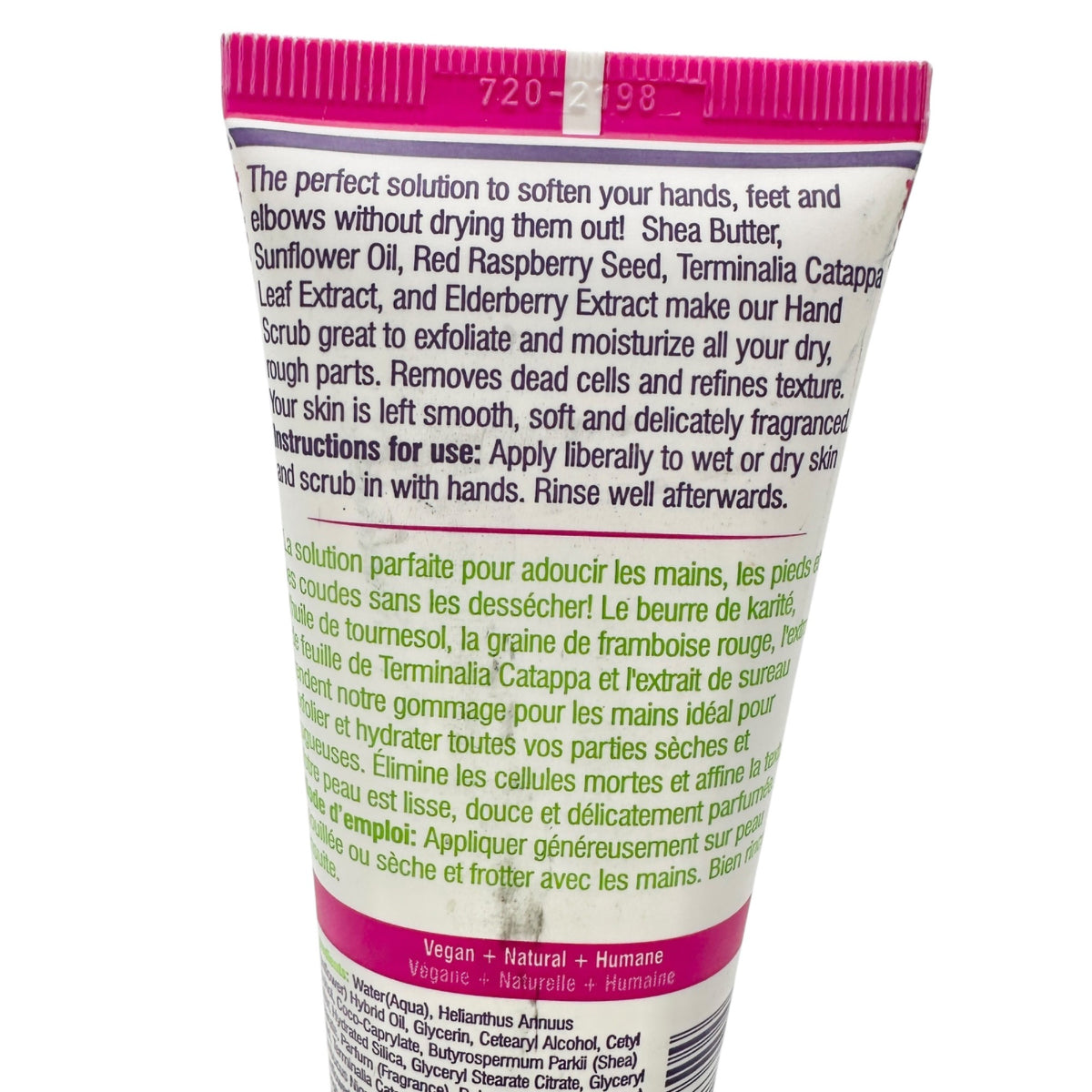 Moisturizing Hand Scrub Elderflower and Raspberry 2-In-1 Human+Kind 2.5 Fl Oz