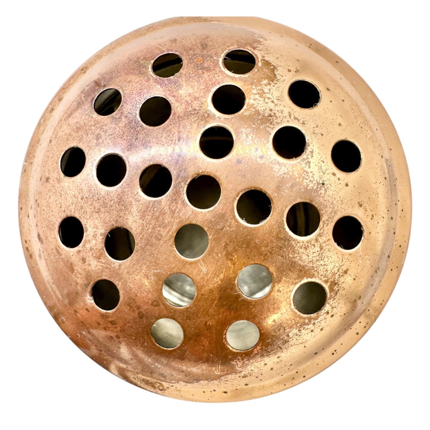 Vintage Copper Cheese Shaker With Handle and Perforated Lid Solid Copper Korea