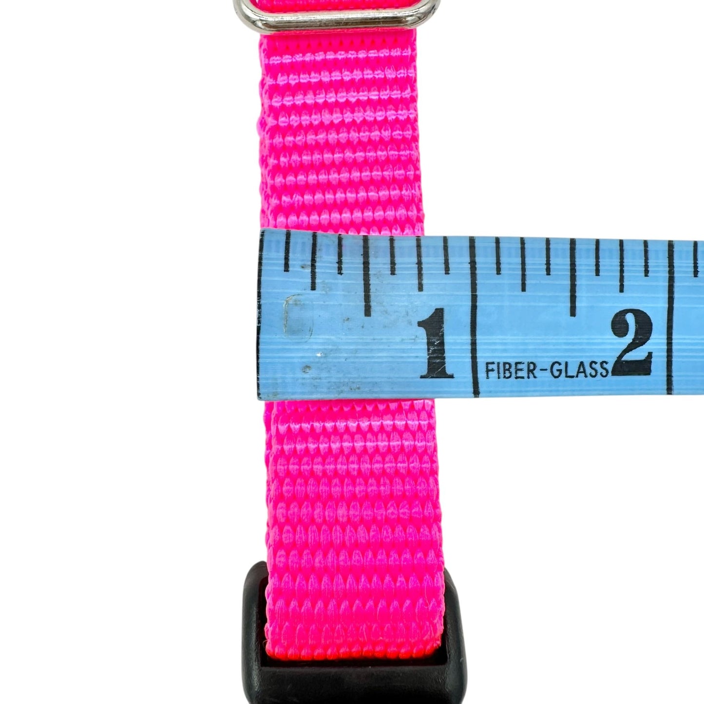 Leather Bros Dog Collar Adjustable 17-23in Large Fluorescent Pink Quick-Release