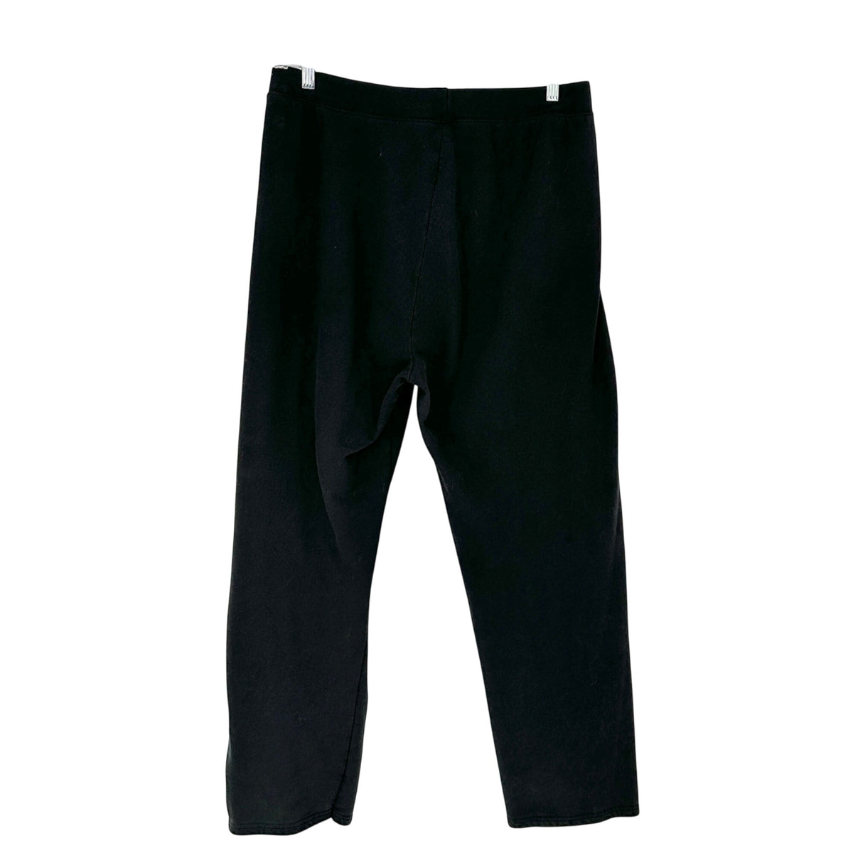 Just My Size Womens Pants 2X Black Pull On Elastic Waist Relaxed Fit Poly Cotton