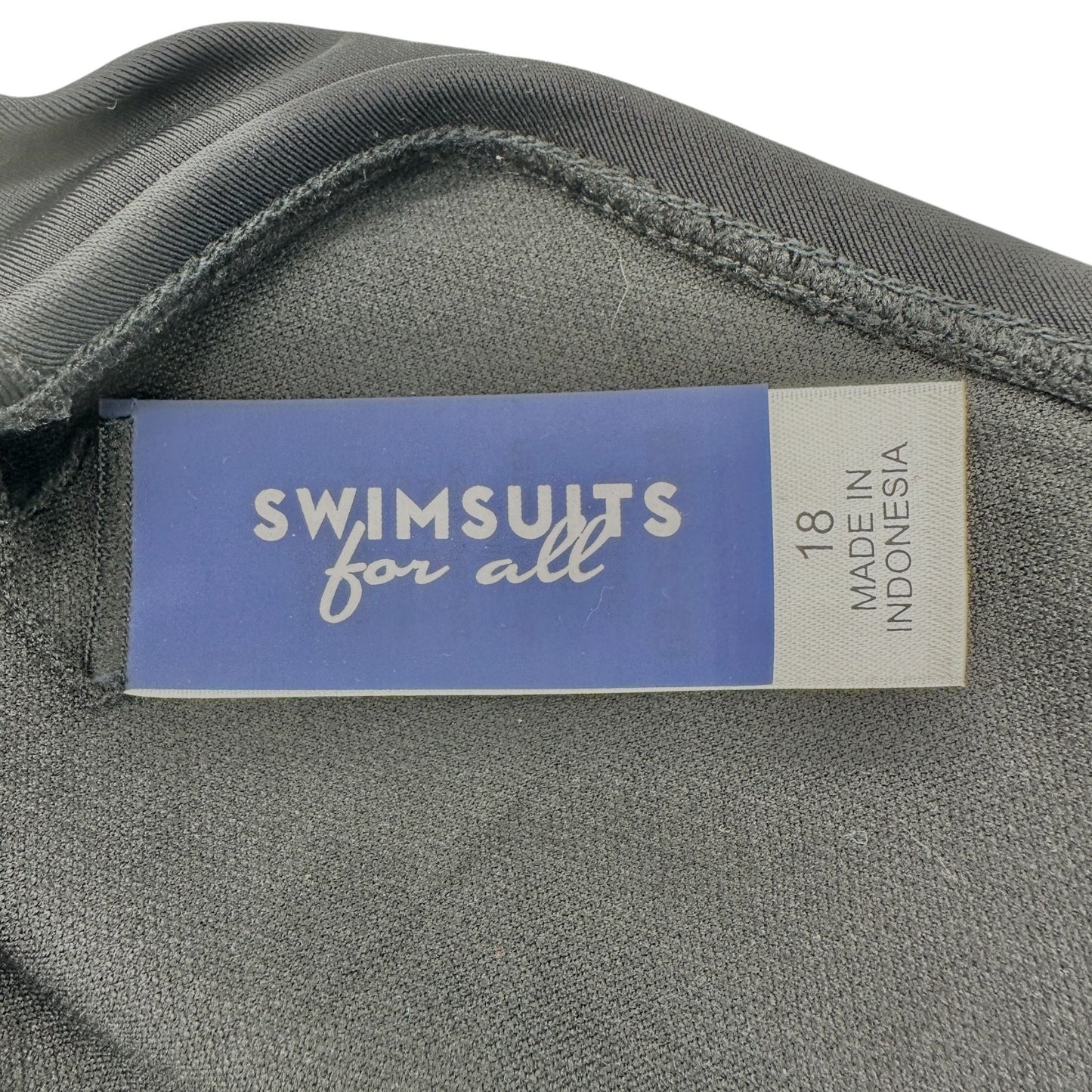 Swimsuits For All Womens Size 18 One-Piece Swimsuit Black Halter Swimwear NWOT