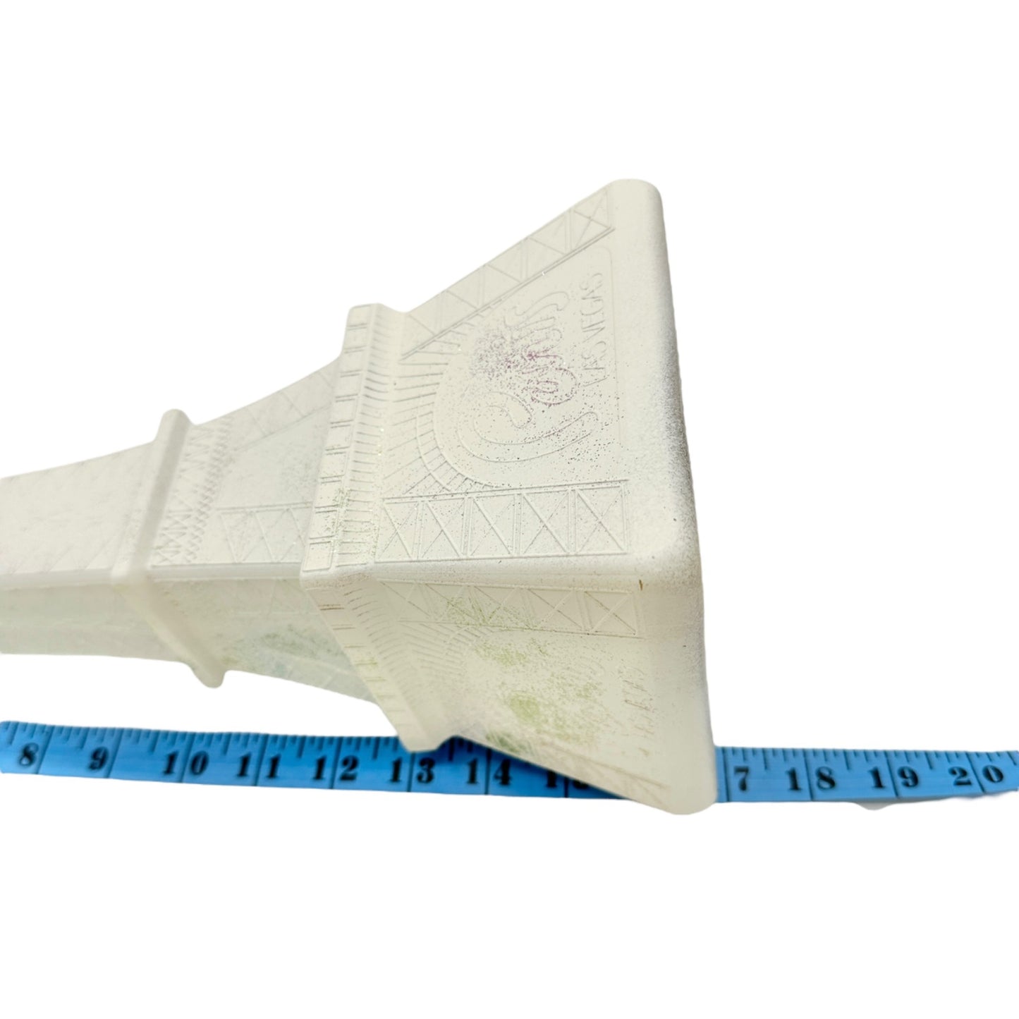 Eiffel Tower Paris Canvas Tote Bag Plus 17” Plastic Eiffel Tower Container White