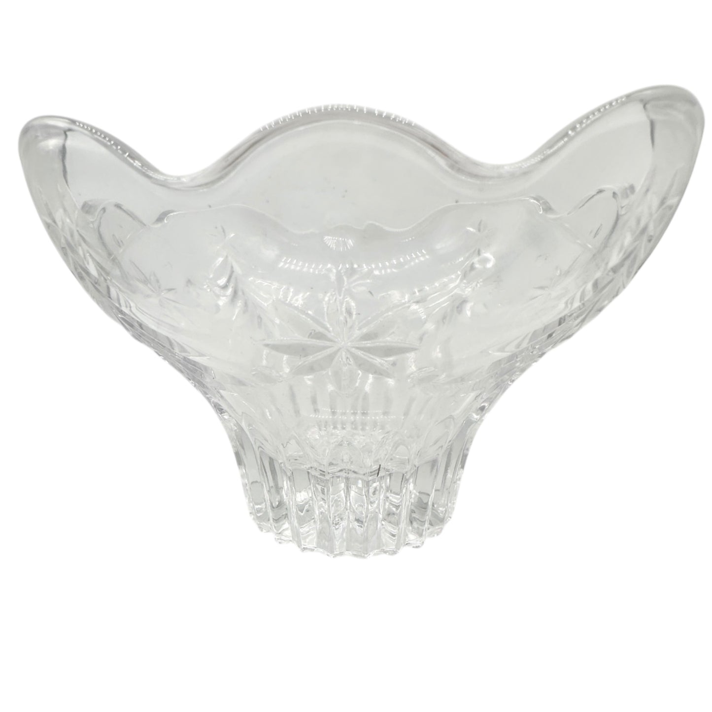 Mikasa Christmas Night Footed Bowl Clear Crystal WY601/810 Holiday Gift Boxed