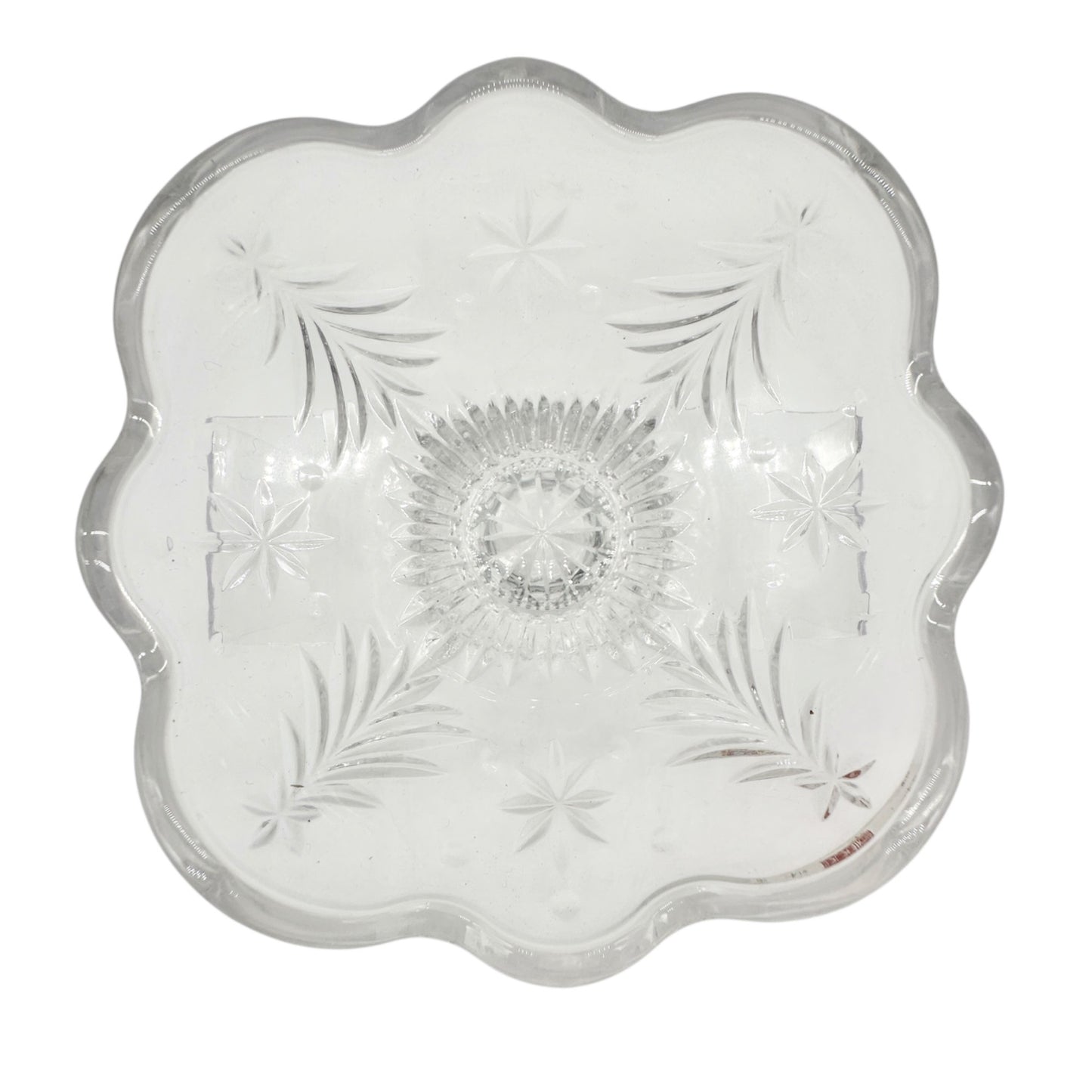 Mikasa Christmas Night Footed Bowl Clear Crystal WY601/810 Holiday Gift Boxed