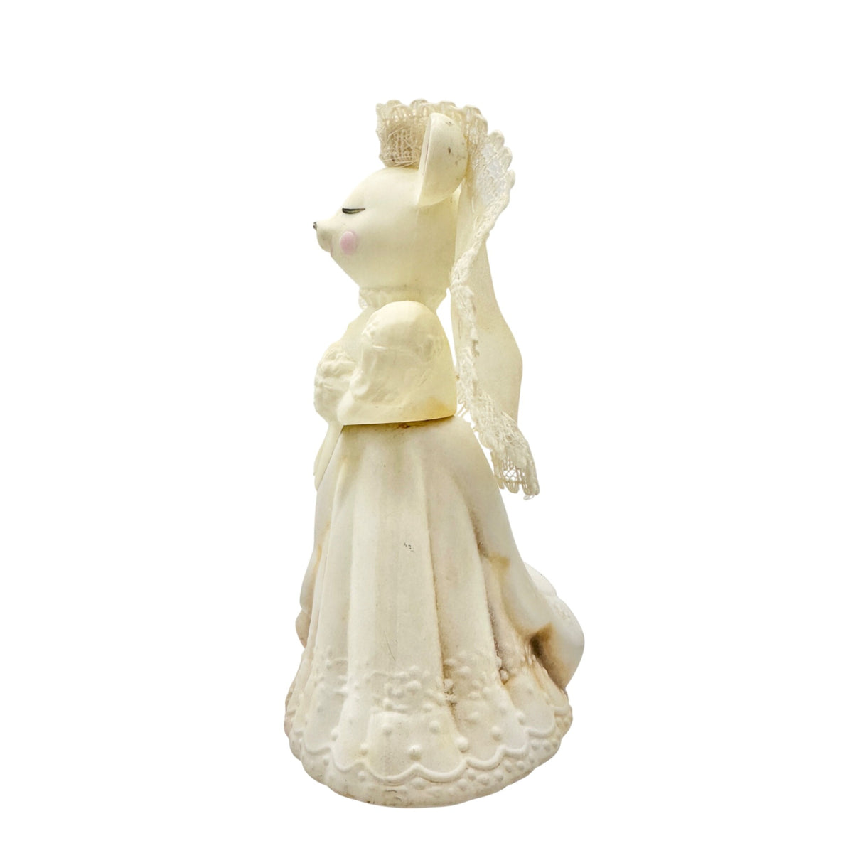 Avon Church Bride Mouse Decanter With Delicate Daisies Cologne Vtg Collectible