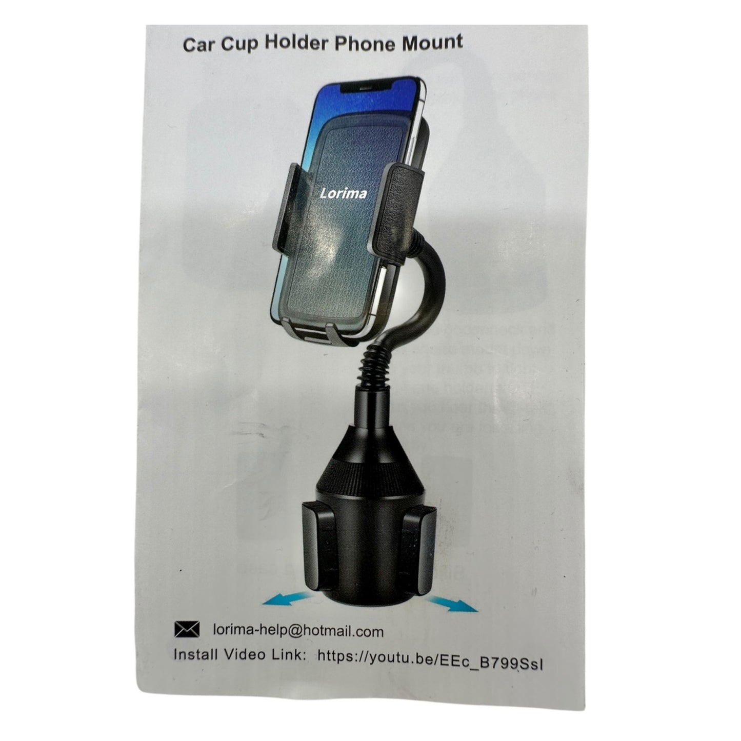 Topgo Adjustable Car Cup Holder Phone Mount With Silicone Extend Case