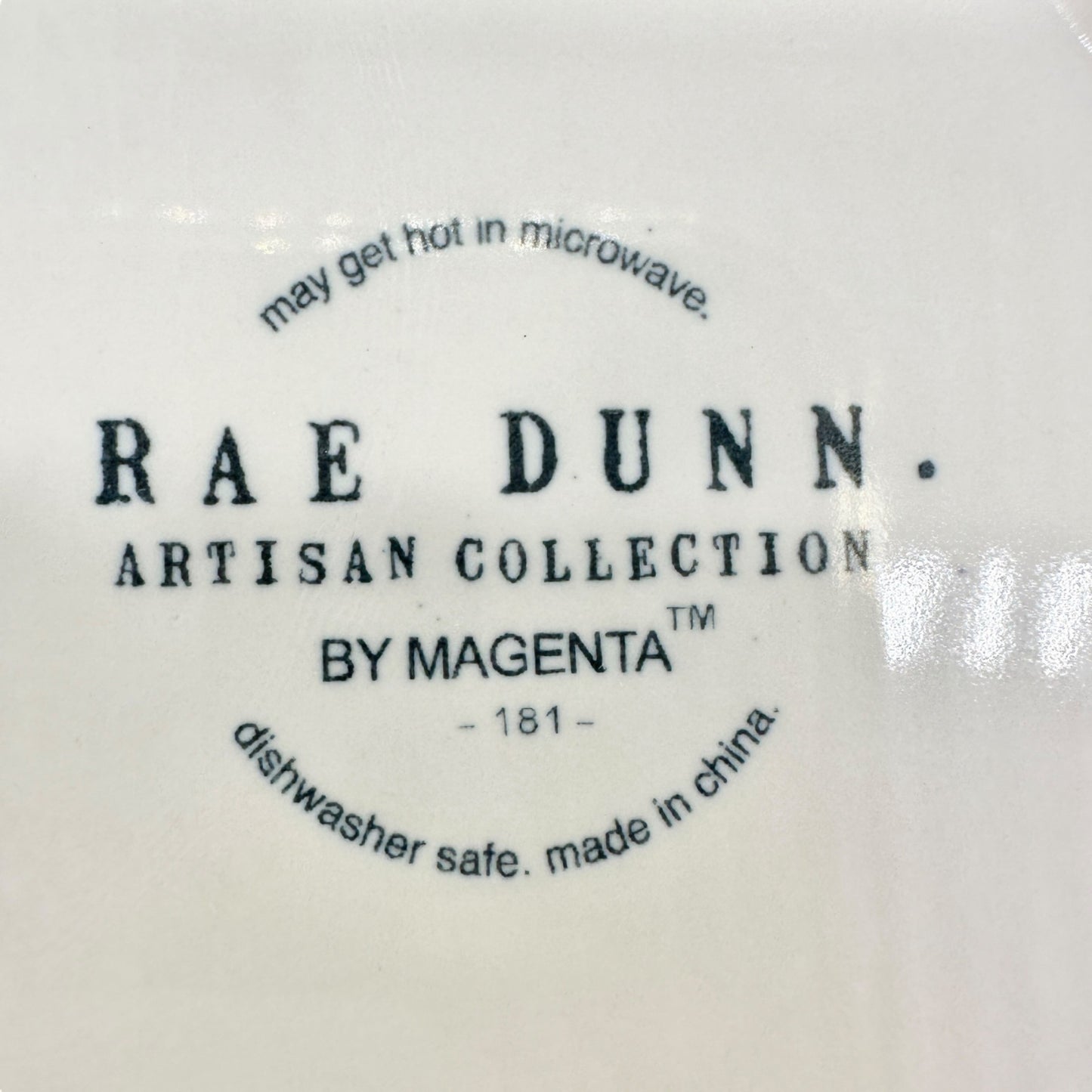Rae Dunn Artisan Collection Snowflake Season Ceramic Mug 16 oz White Blue inside