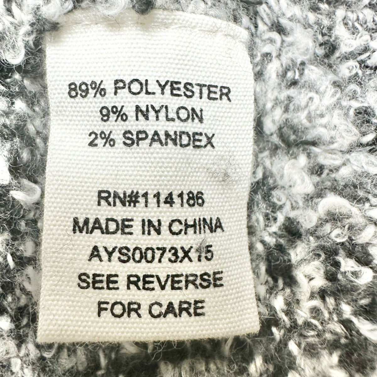 Ady P Hooded Sweater Womens 3X Black White Marled Long Sleeves Relaxed Fit Soft